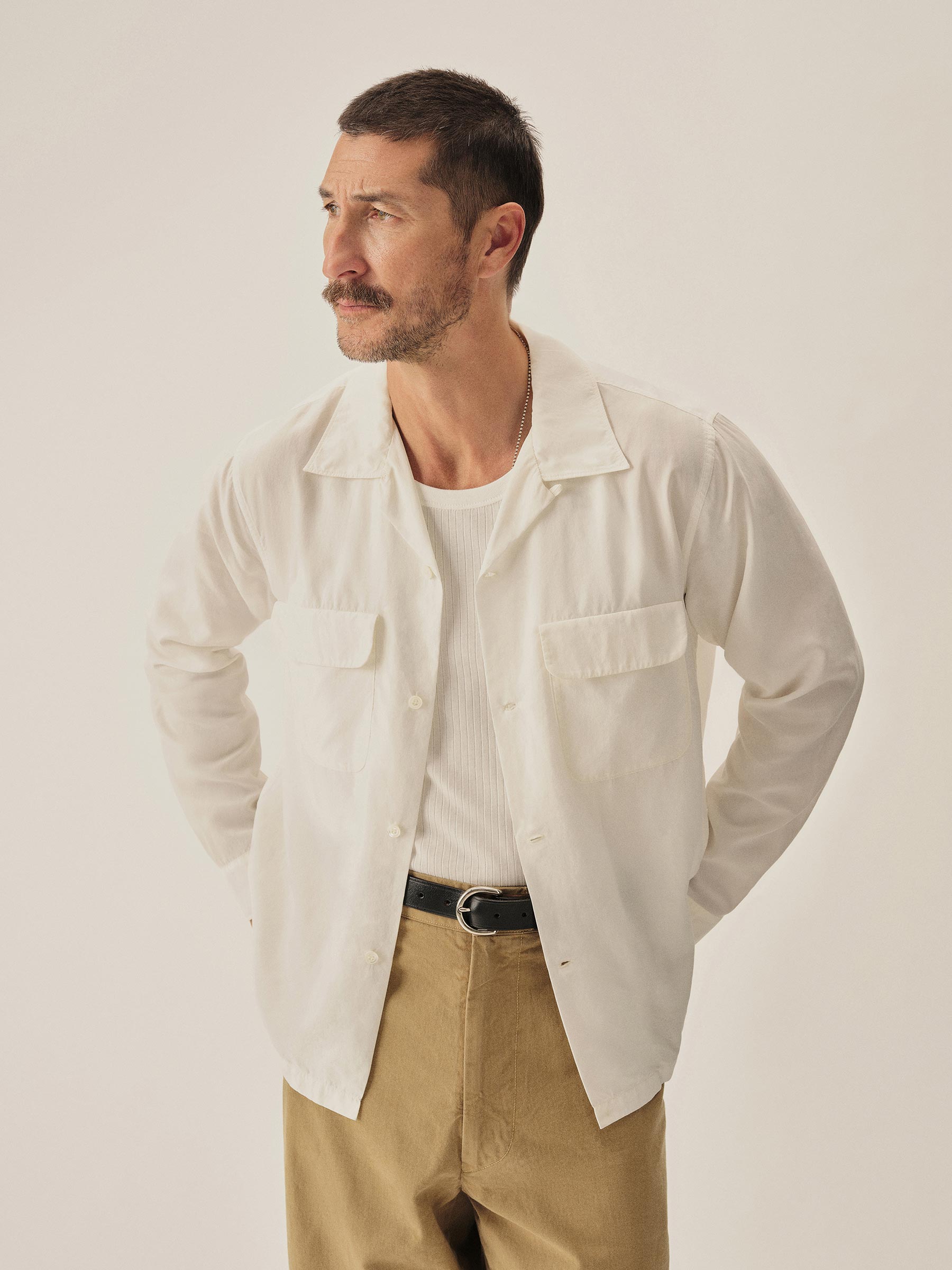 Alternative view of White Casita Camp Shirt