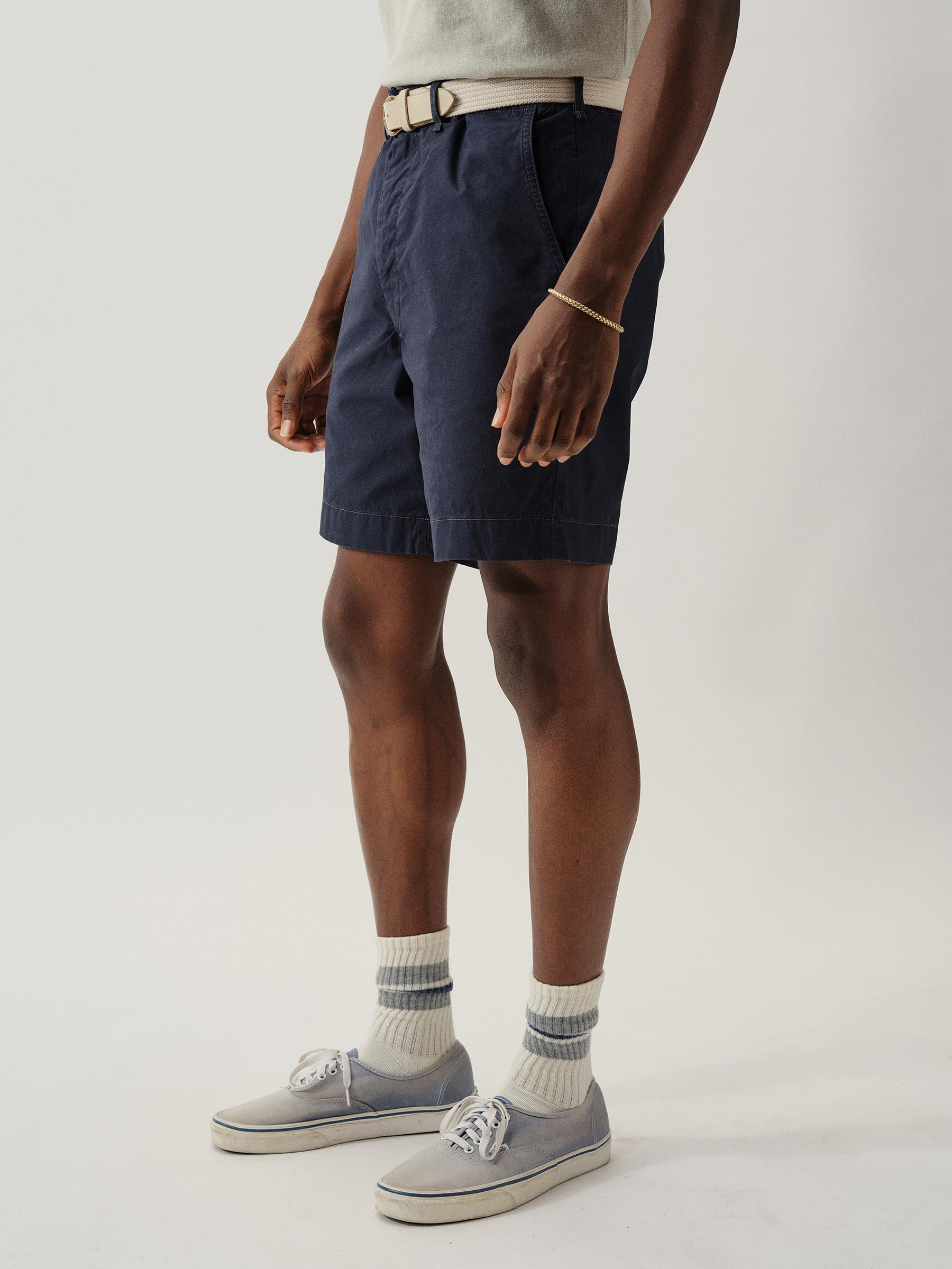 Dress Navy Venice Wash Parachute Poplin Carry-On 8" Short - Image 3