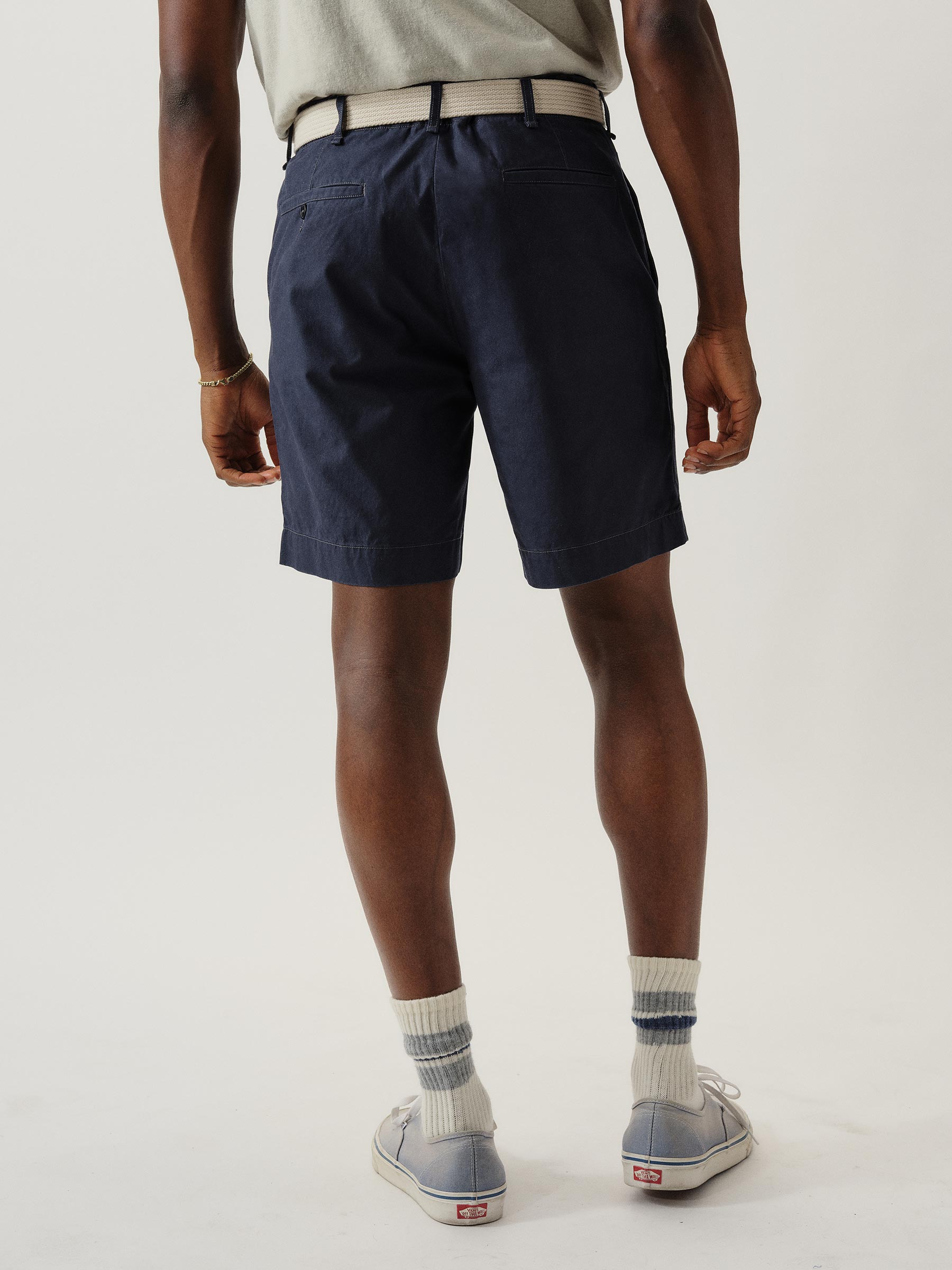 Dress Navy Venice Wash Parachute Poplin Carry-On 8" Short - Image 4