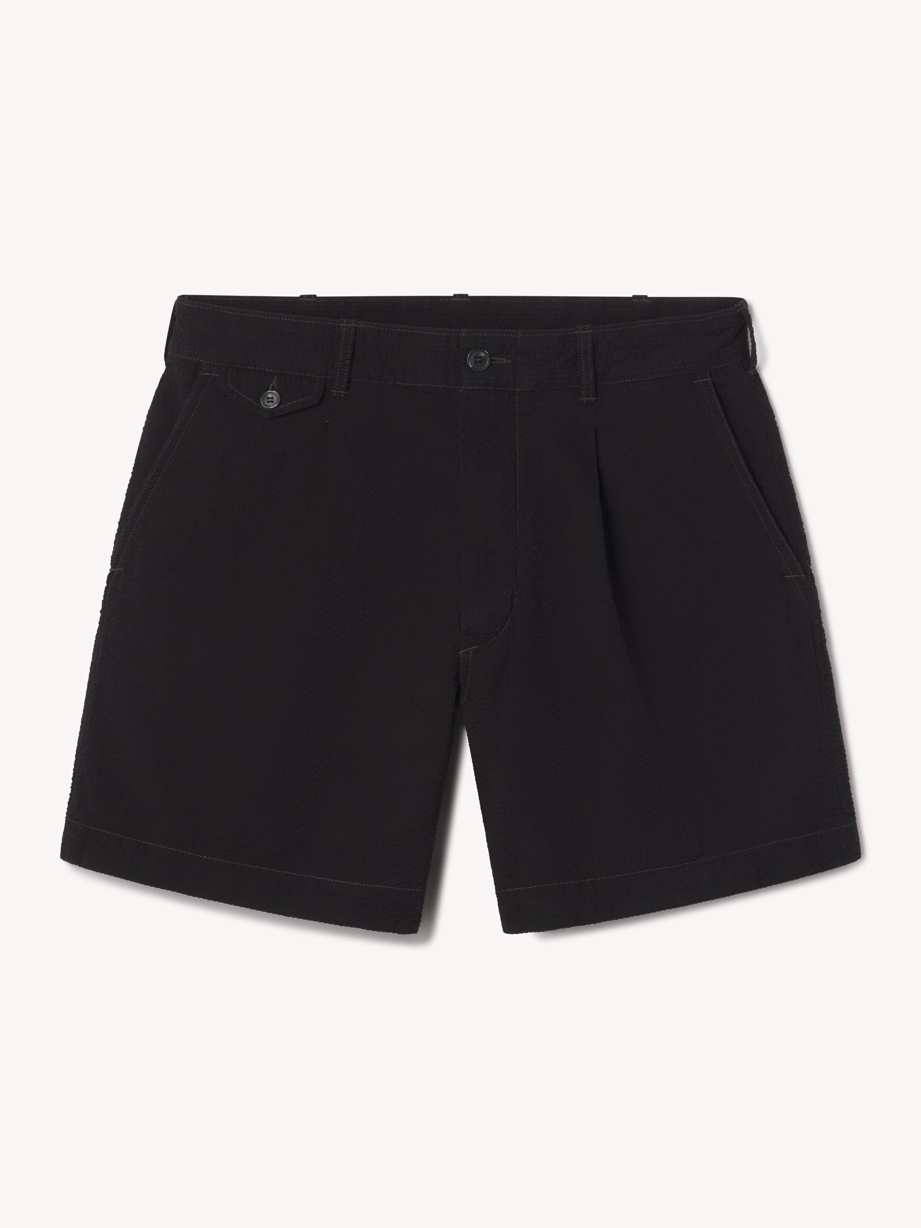Black Lightweight Seersucker Carry-On Larsen Short