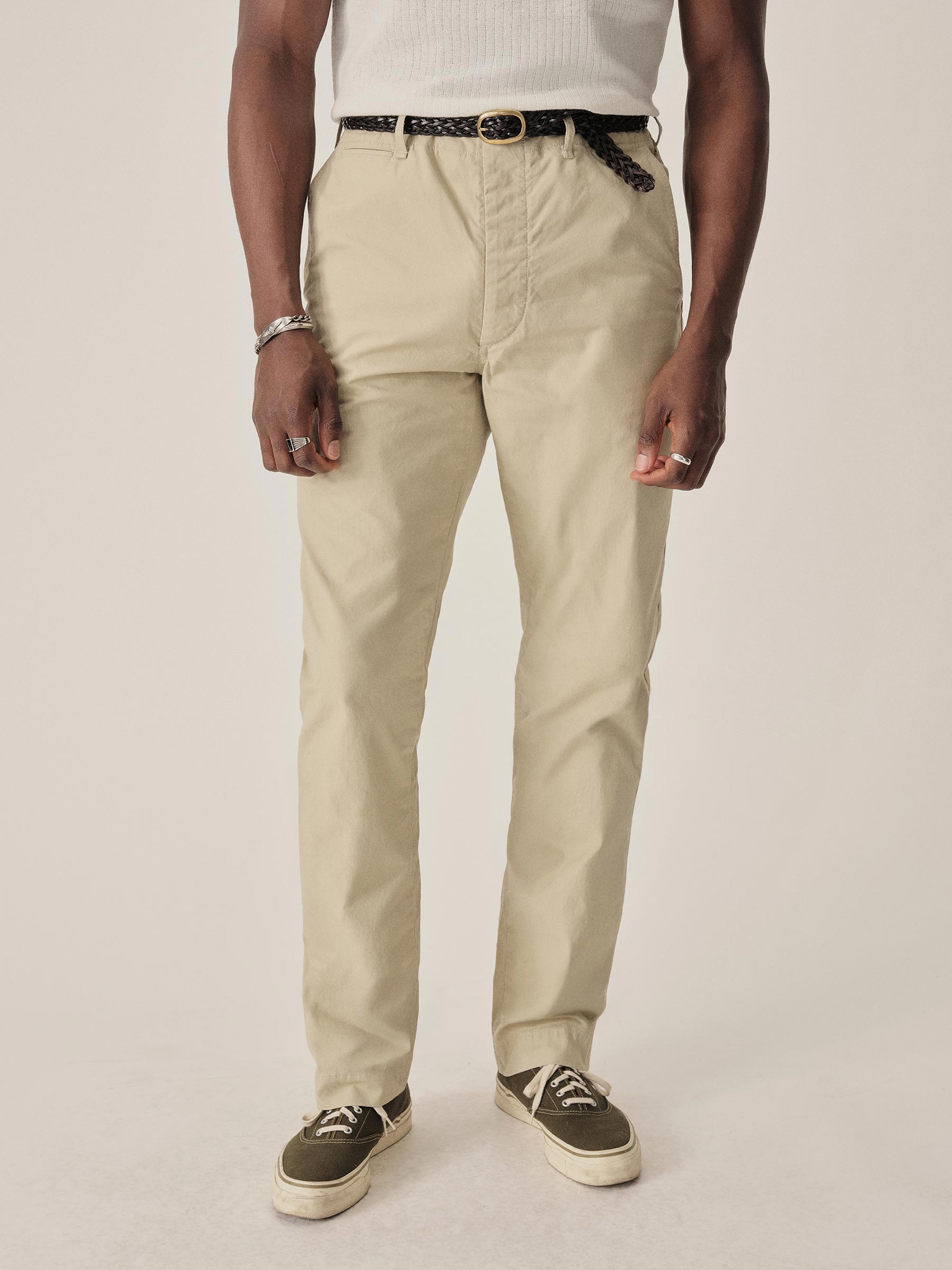 Alternative view of Washed Khaki Parachute Poplin Maverick Slim Chino