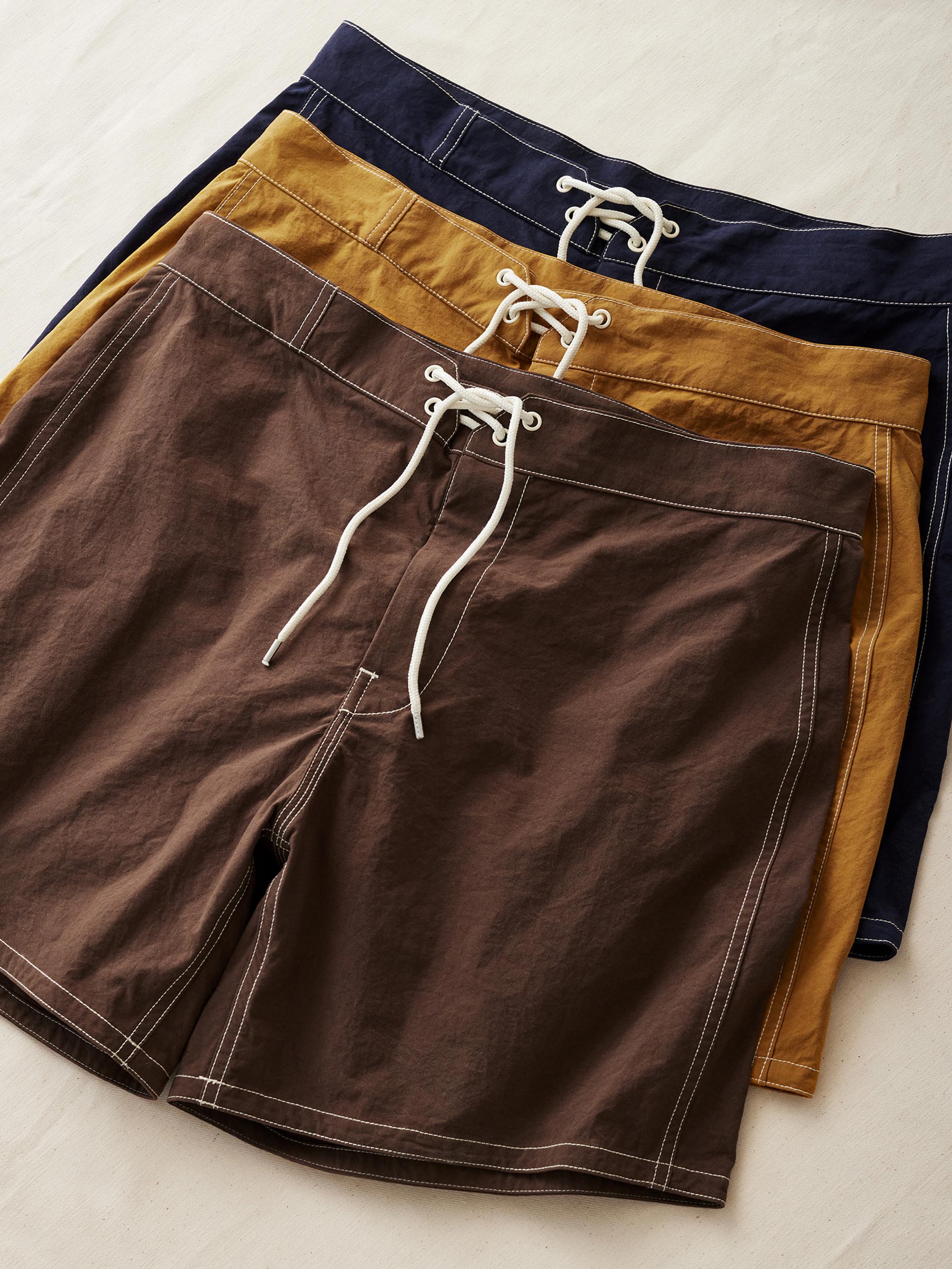 Brown Japanese Oxford Board Short