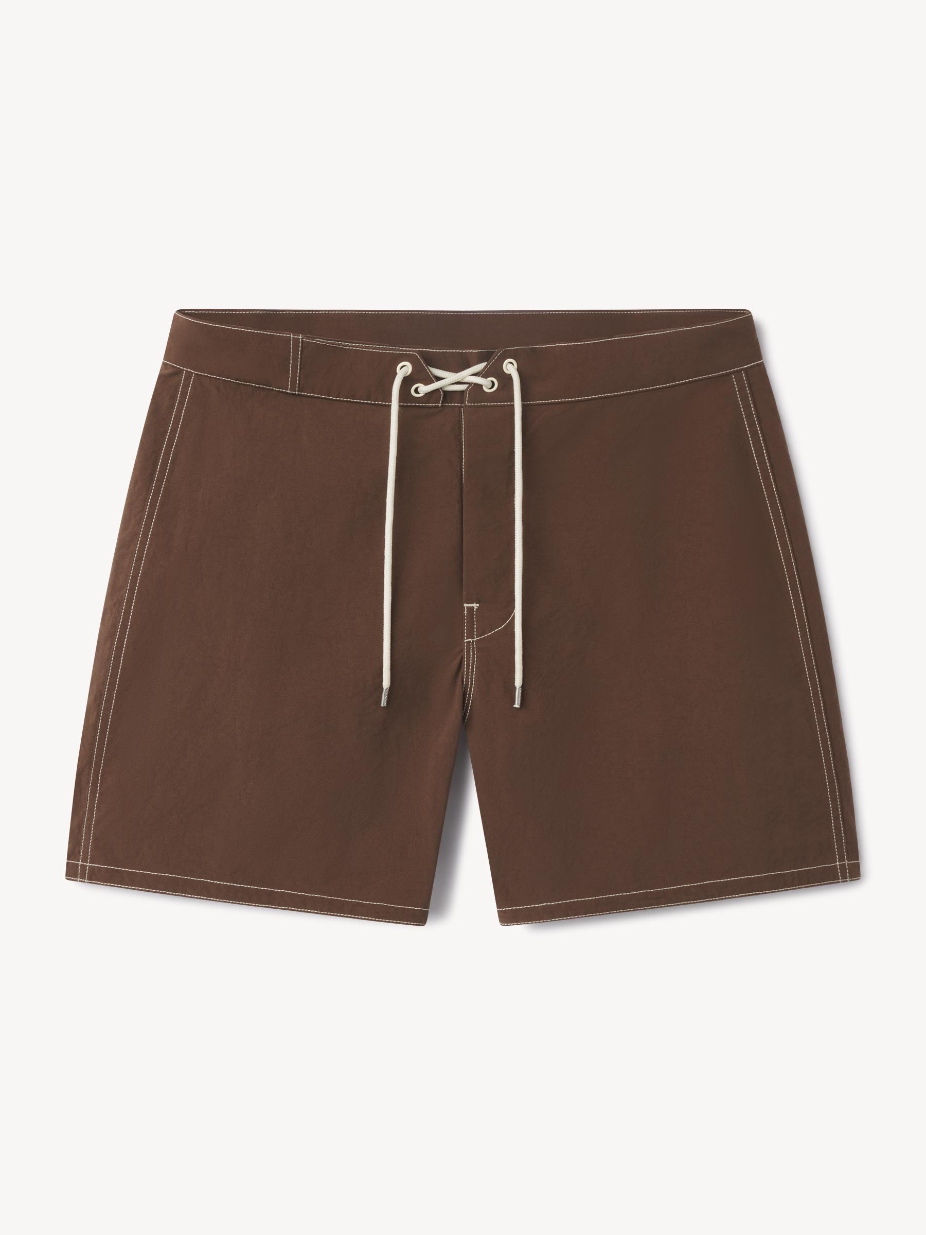 Alternative view of Brown Japanese Oxford Board Short