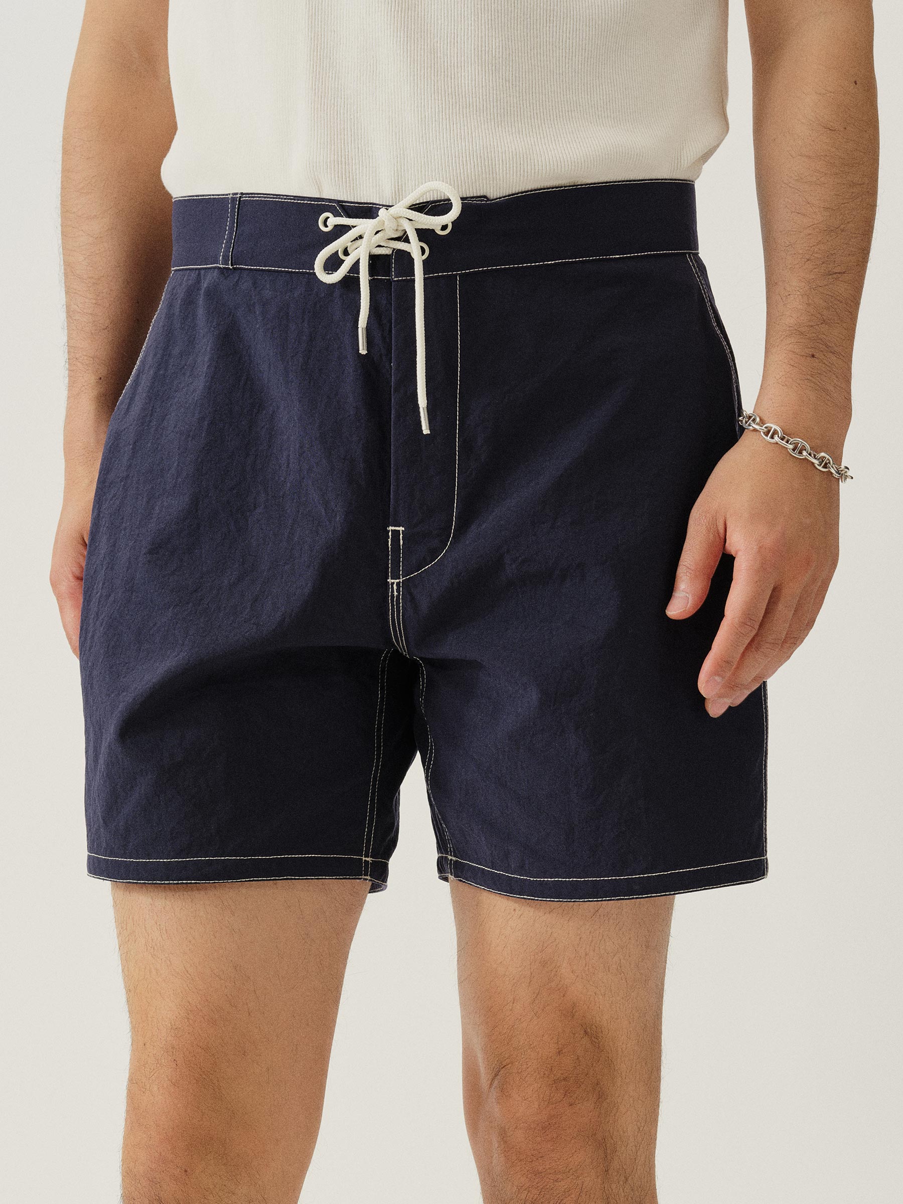 Alternative view of Navy Japanese Oxford Board Short