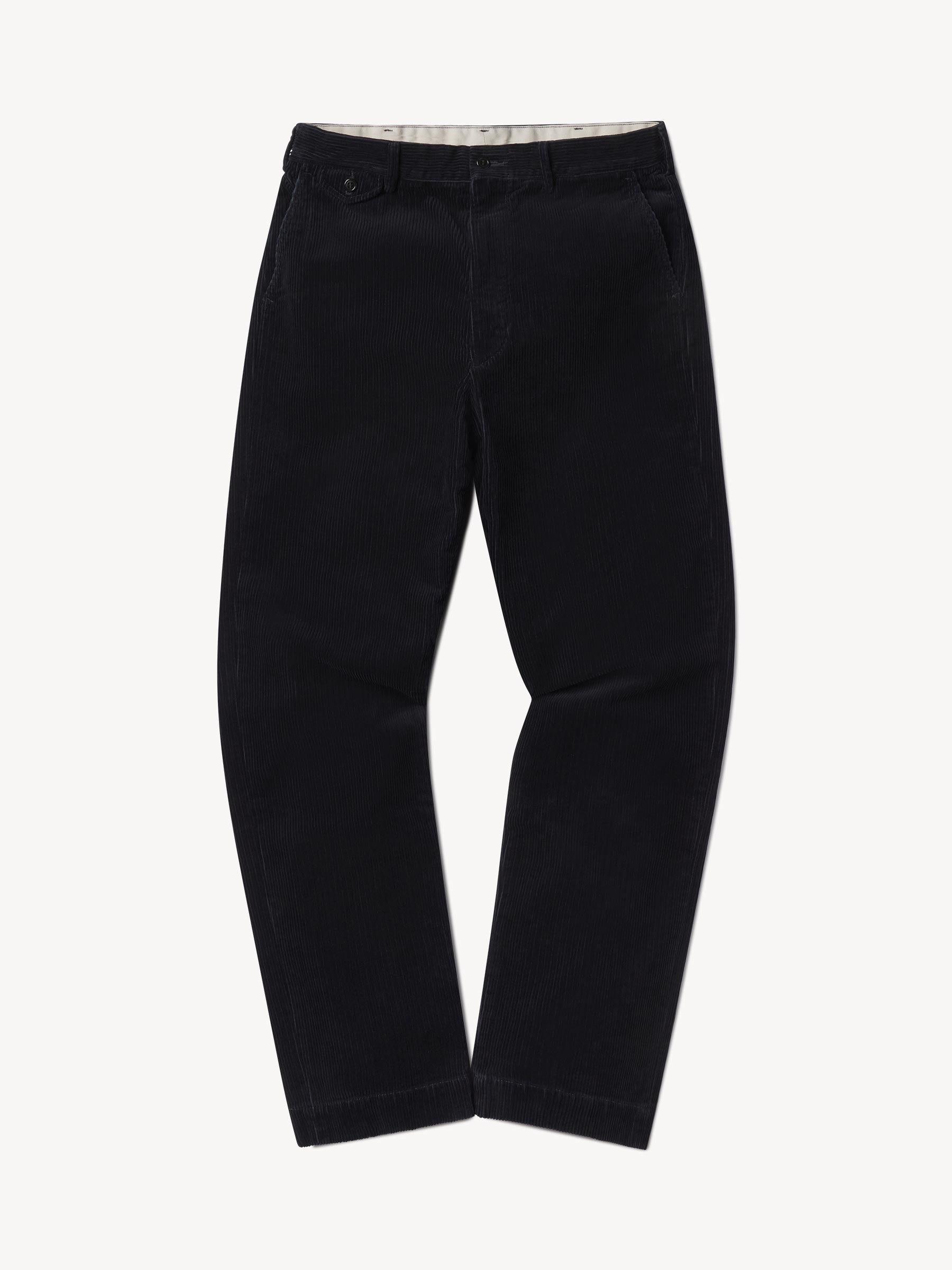 Midnight Chunky Cord Full Saddle Chino