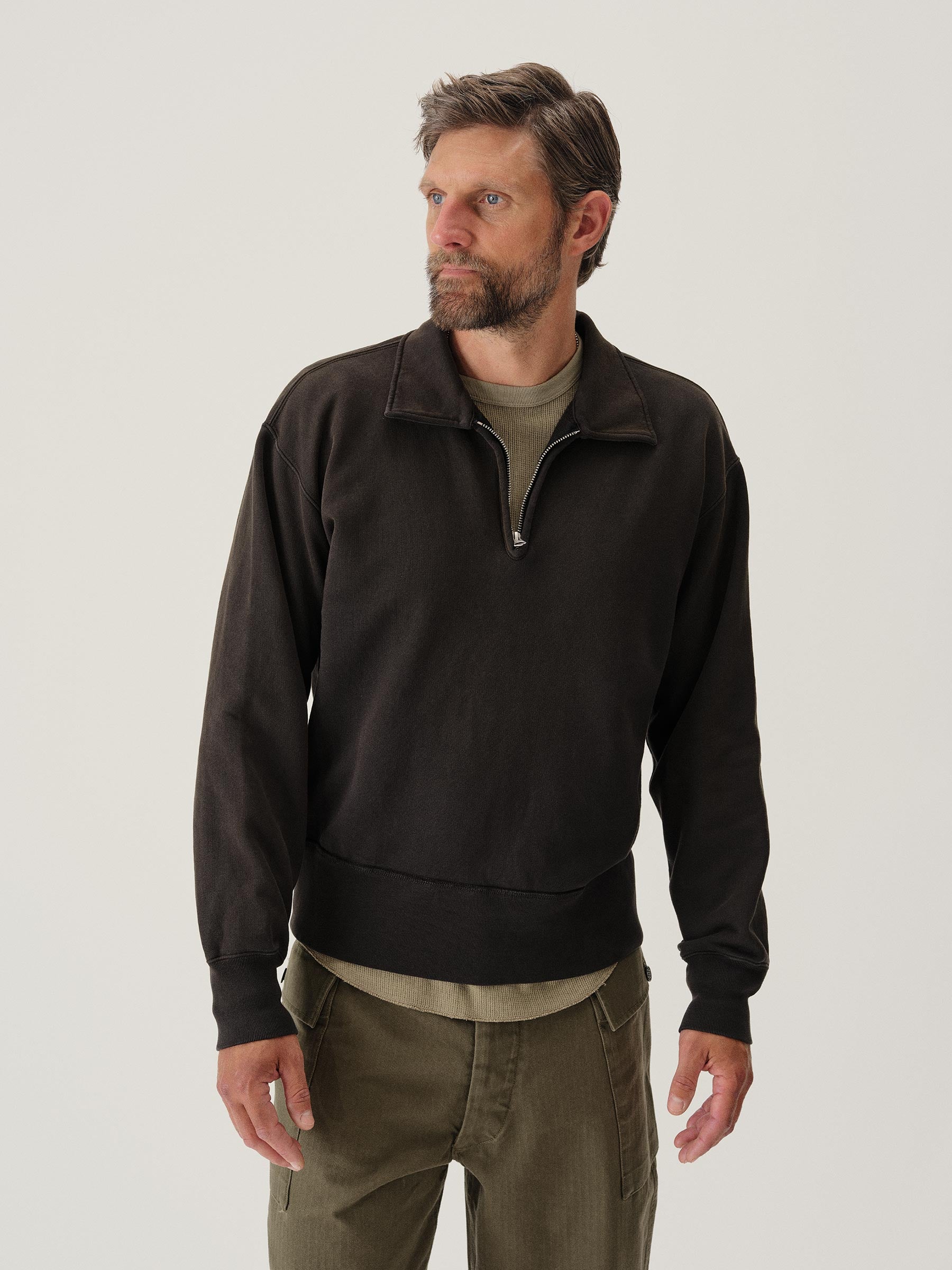 Alternative view of Faded Black Welterweight Quarter Zip