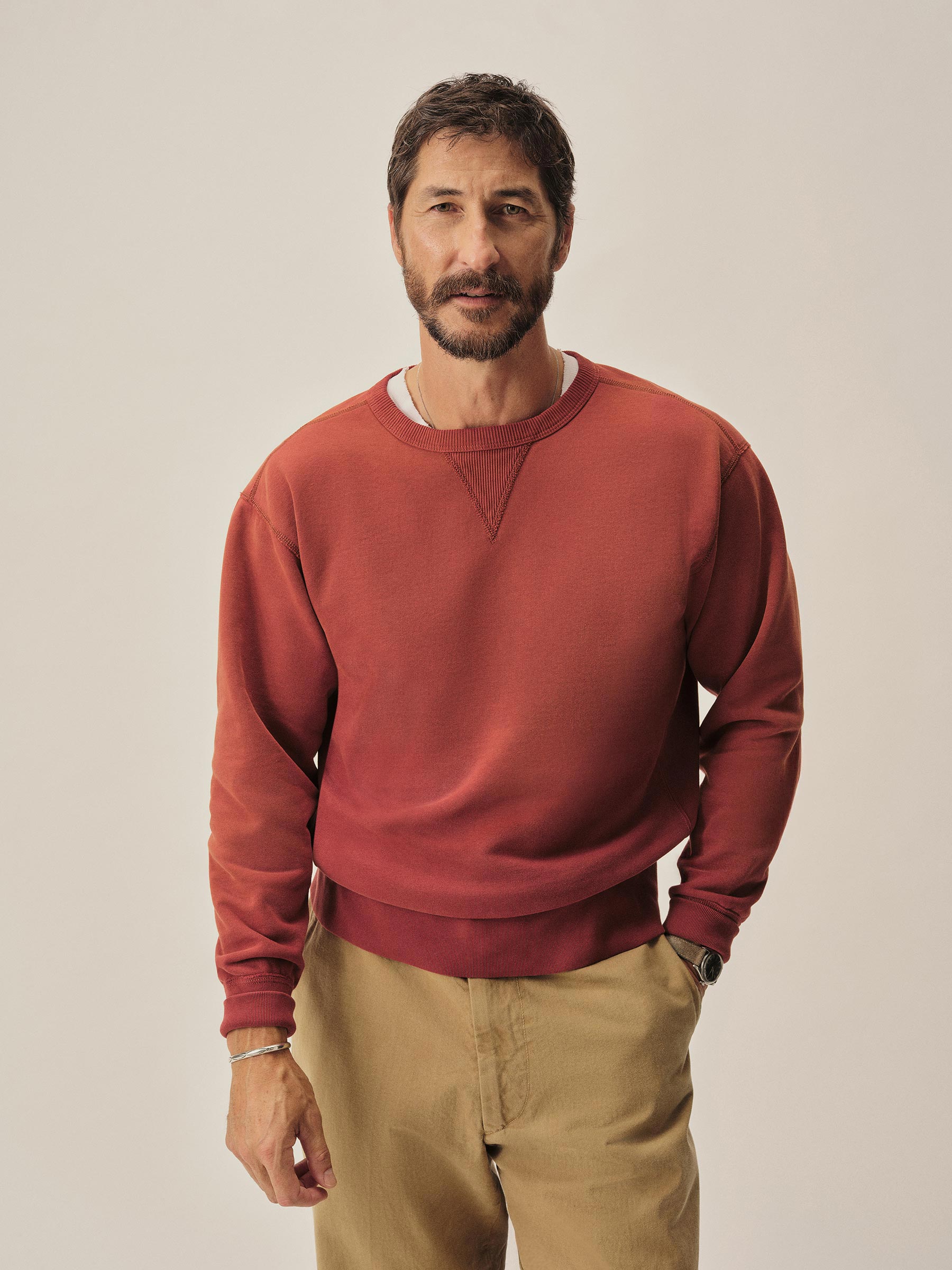 Alternative view of Red Rock Welterweight Double V Crew Sweatshirt