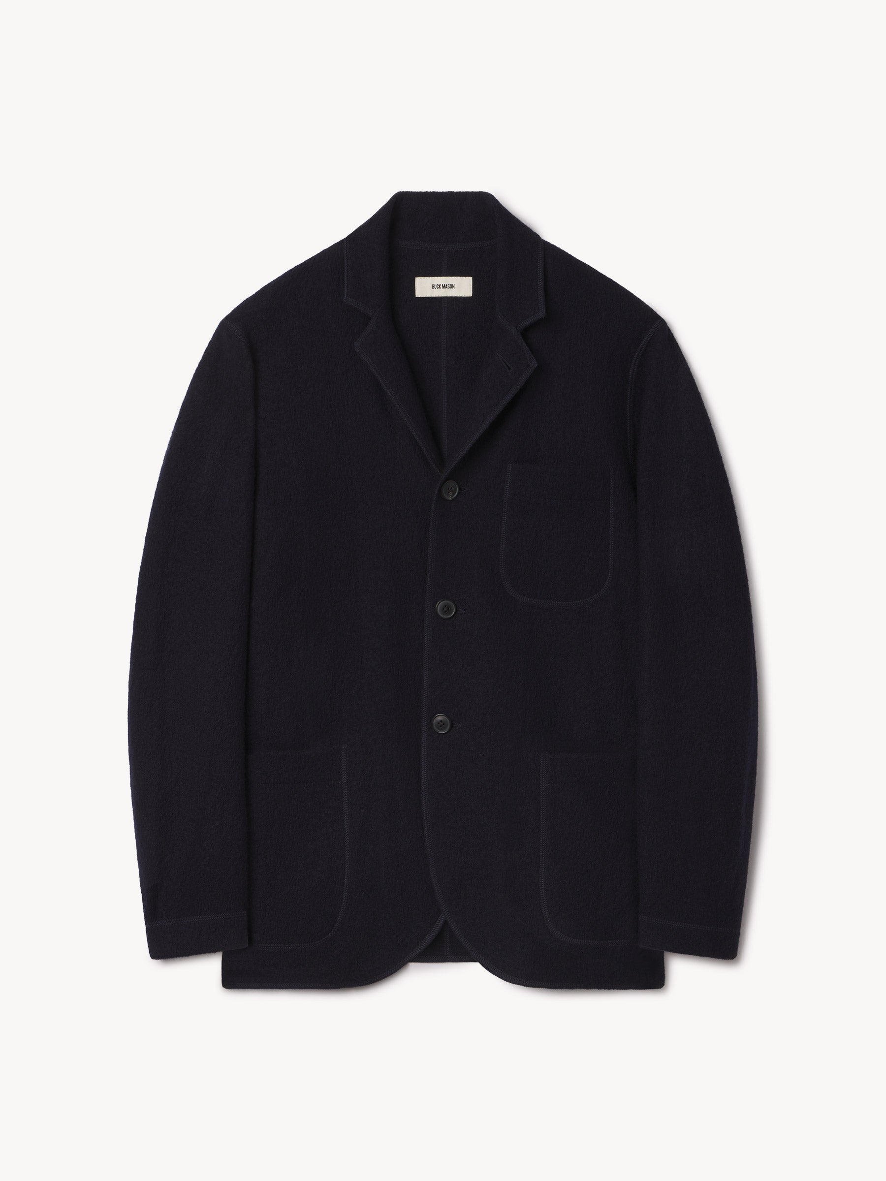 Navy Felted Chore Coat