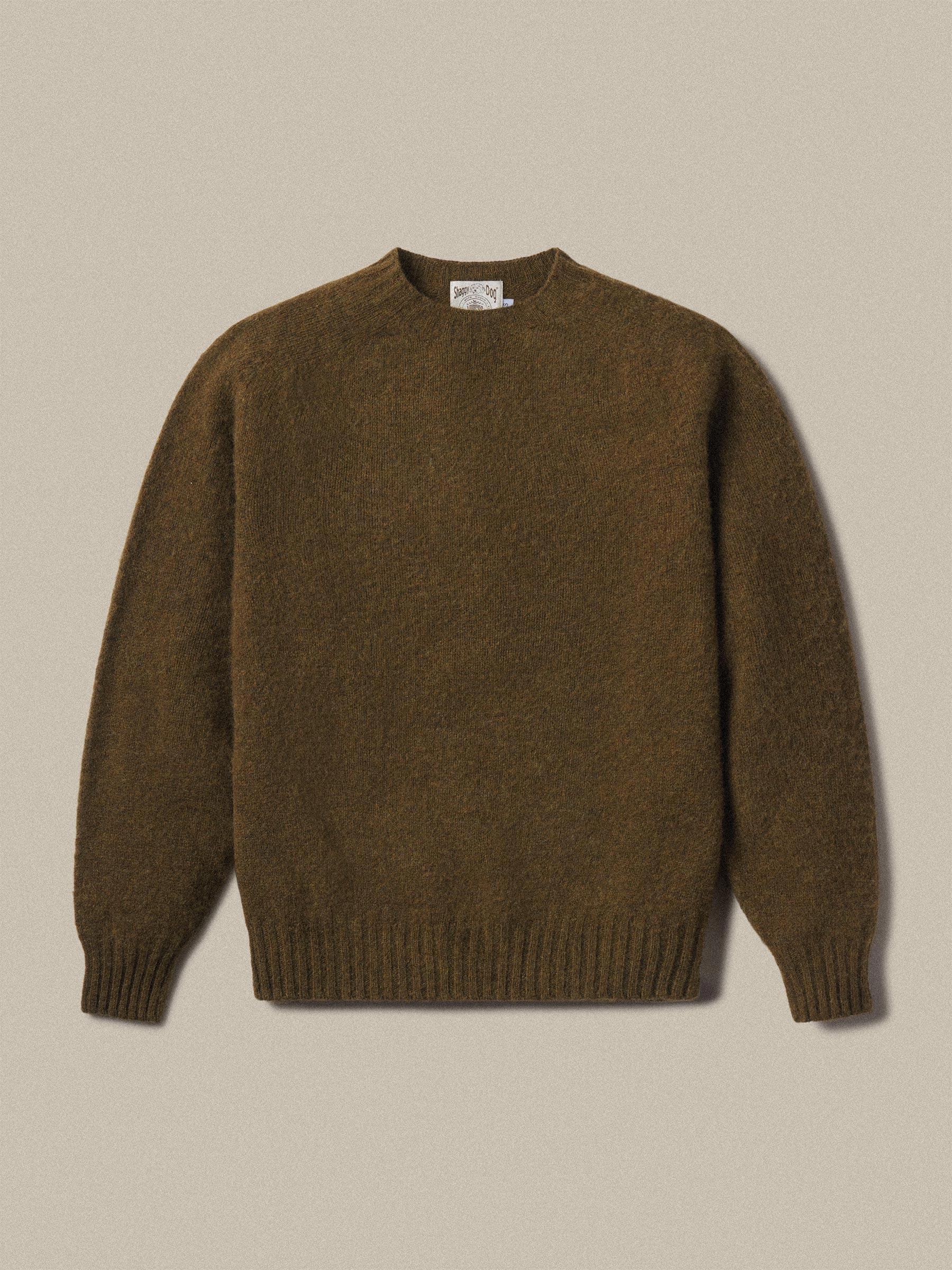 J.Press × Buck Mason Dark Olive Shaggy Dog Sweater