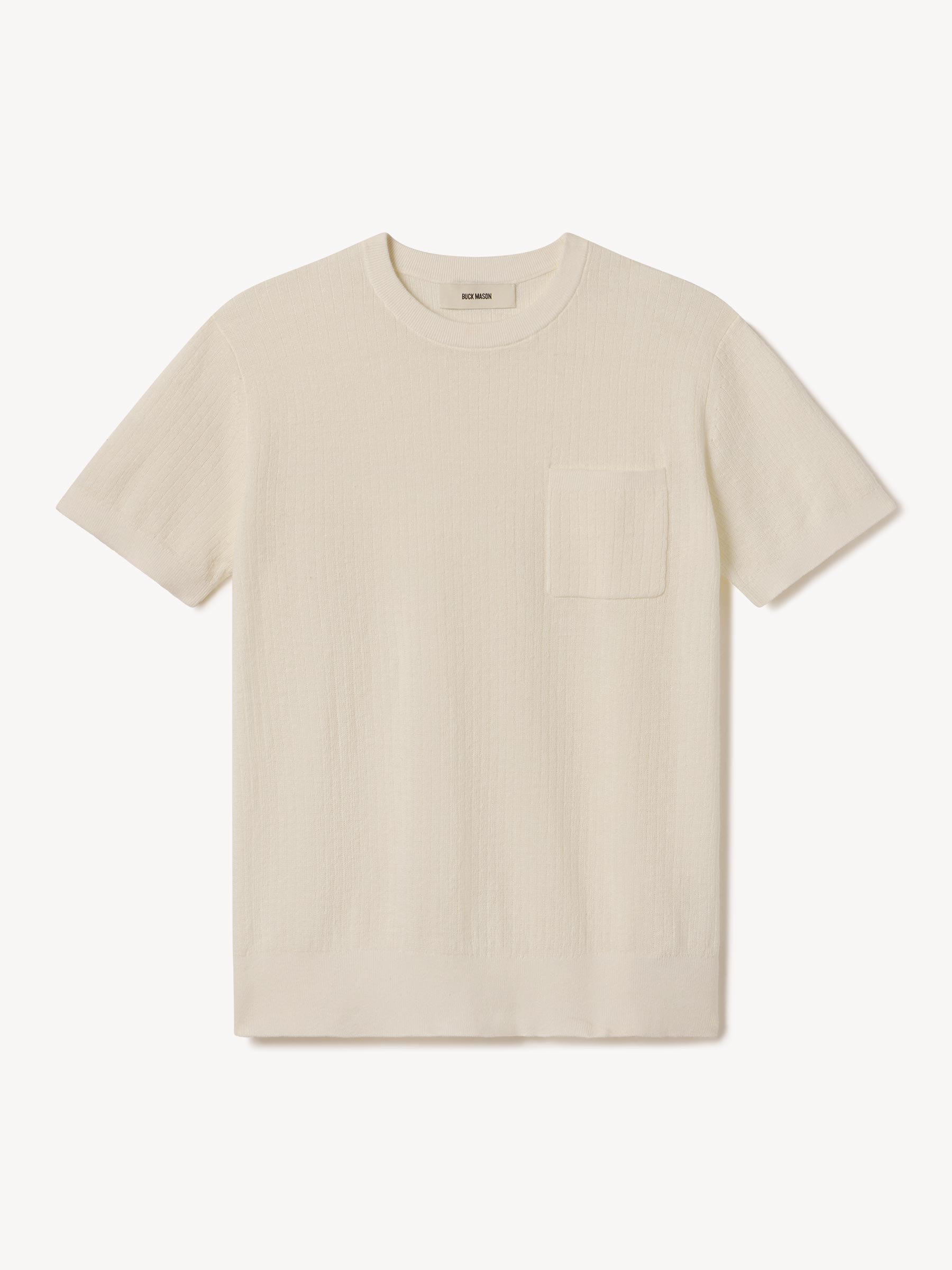 Cement Yuma Hemp Rib Knit Pocket Tee