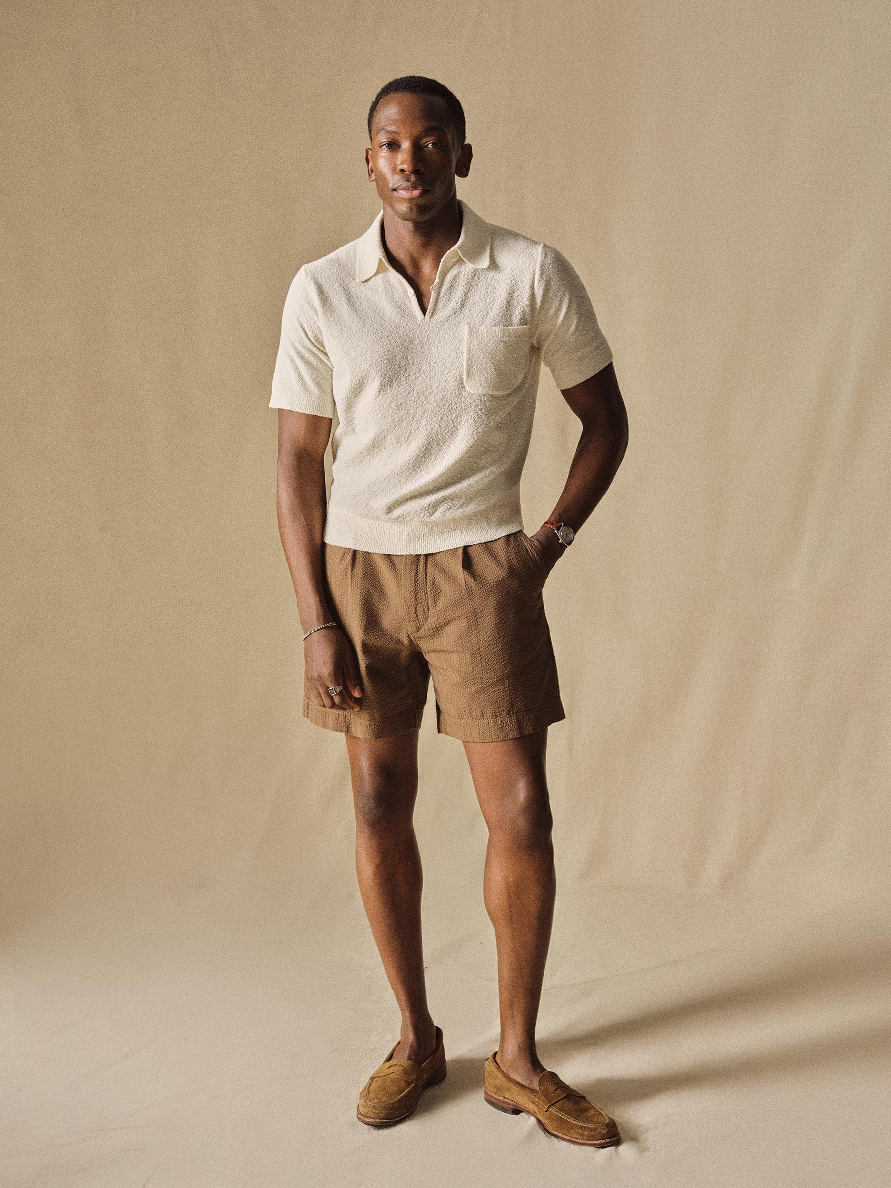 Walnut Lightweight Seersucker Carry-On Larsen Short