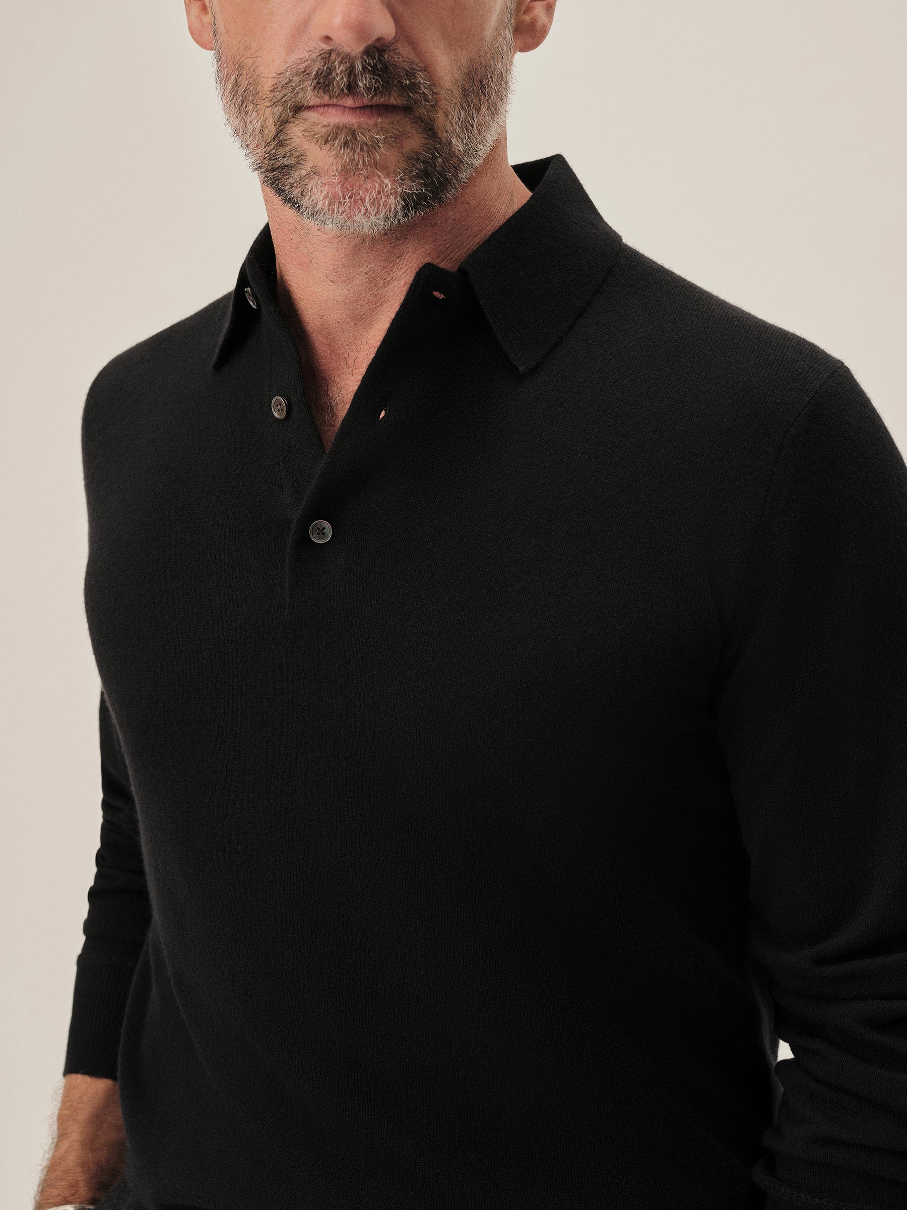 Alternative view of Black California Cashmere Polo