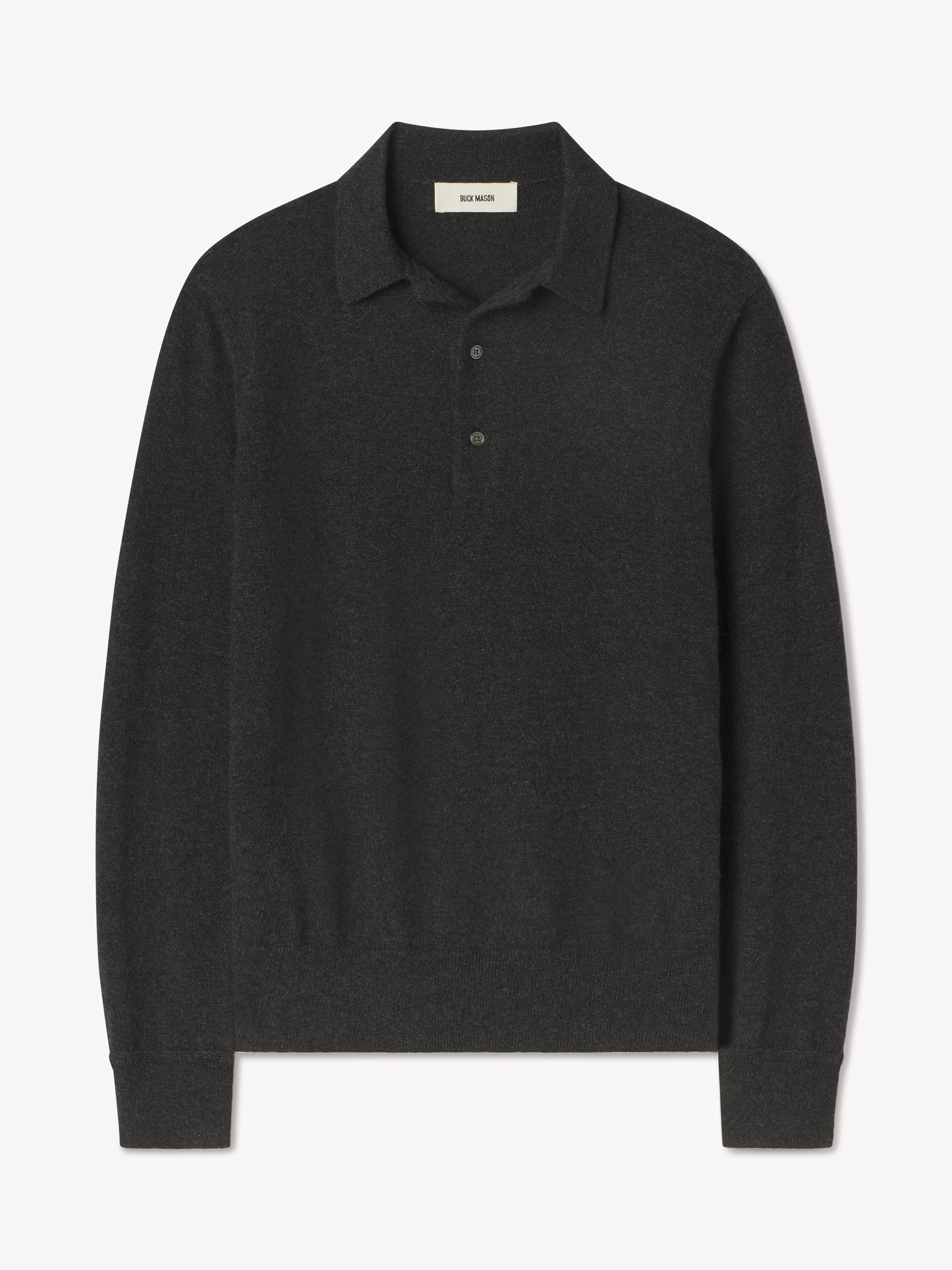 Heather Charcoal California Cashmere Polo
