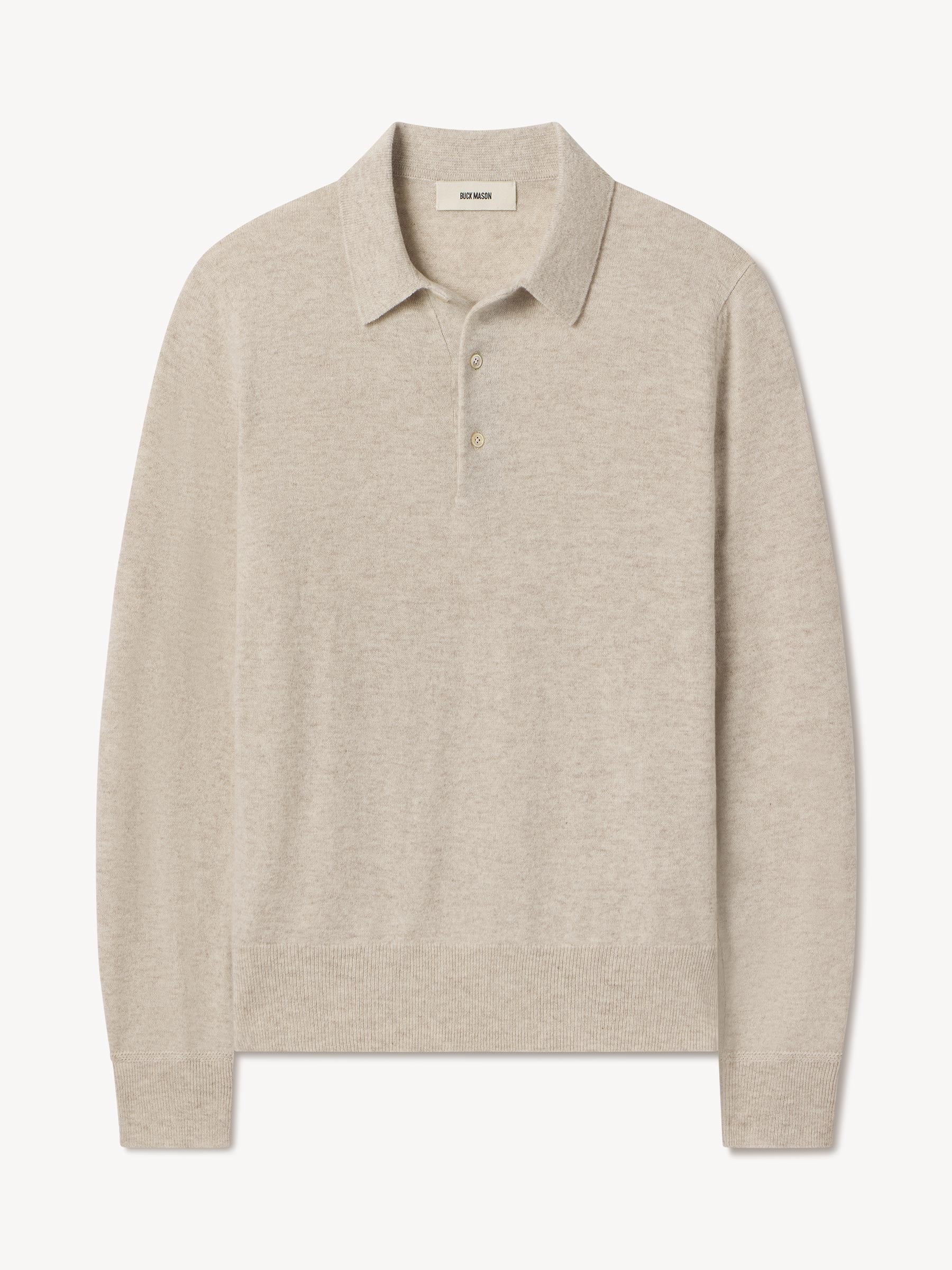 Heather Oat California Cashmere Polo