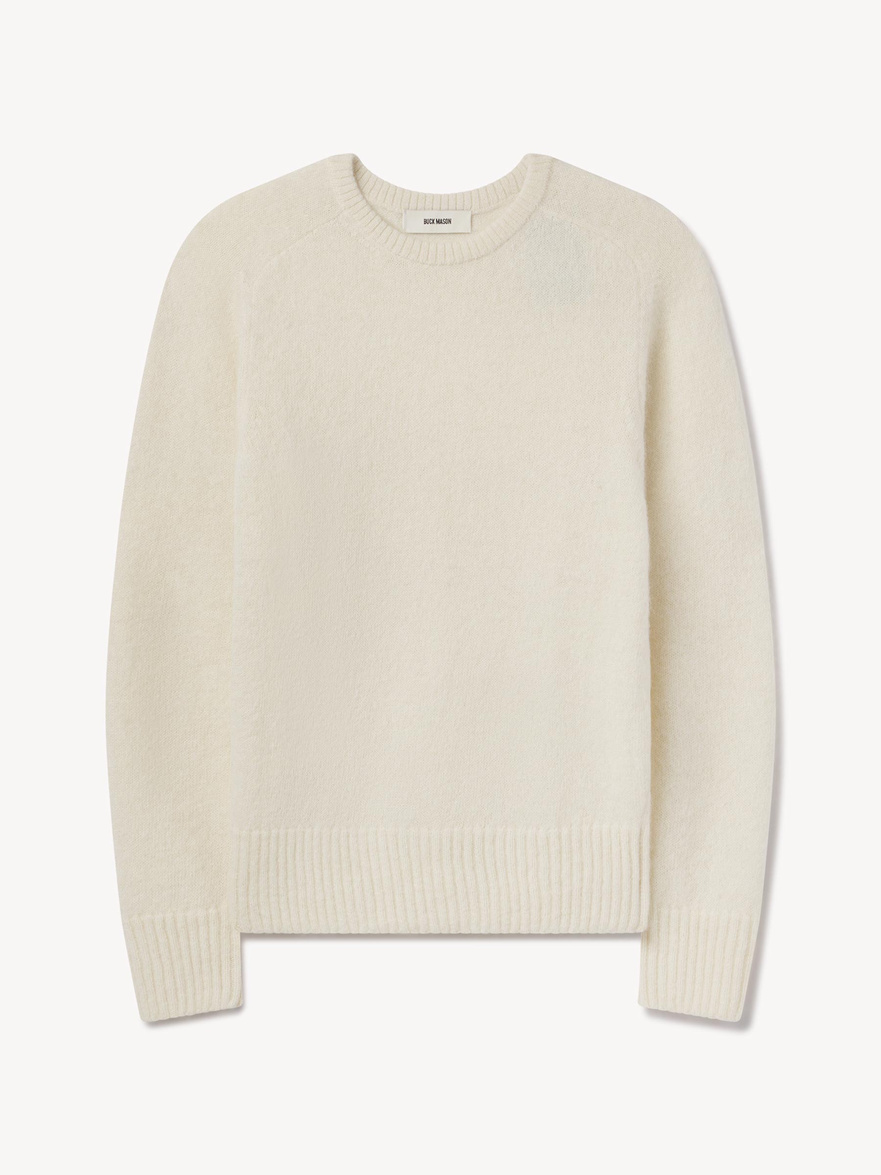 Natural Shaggy Alpaca Saddle Crew