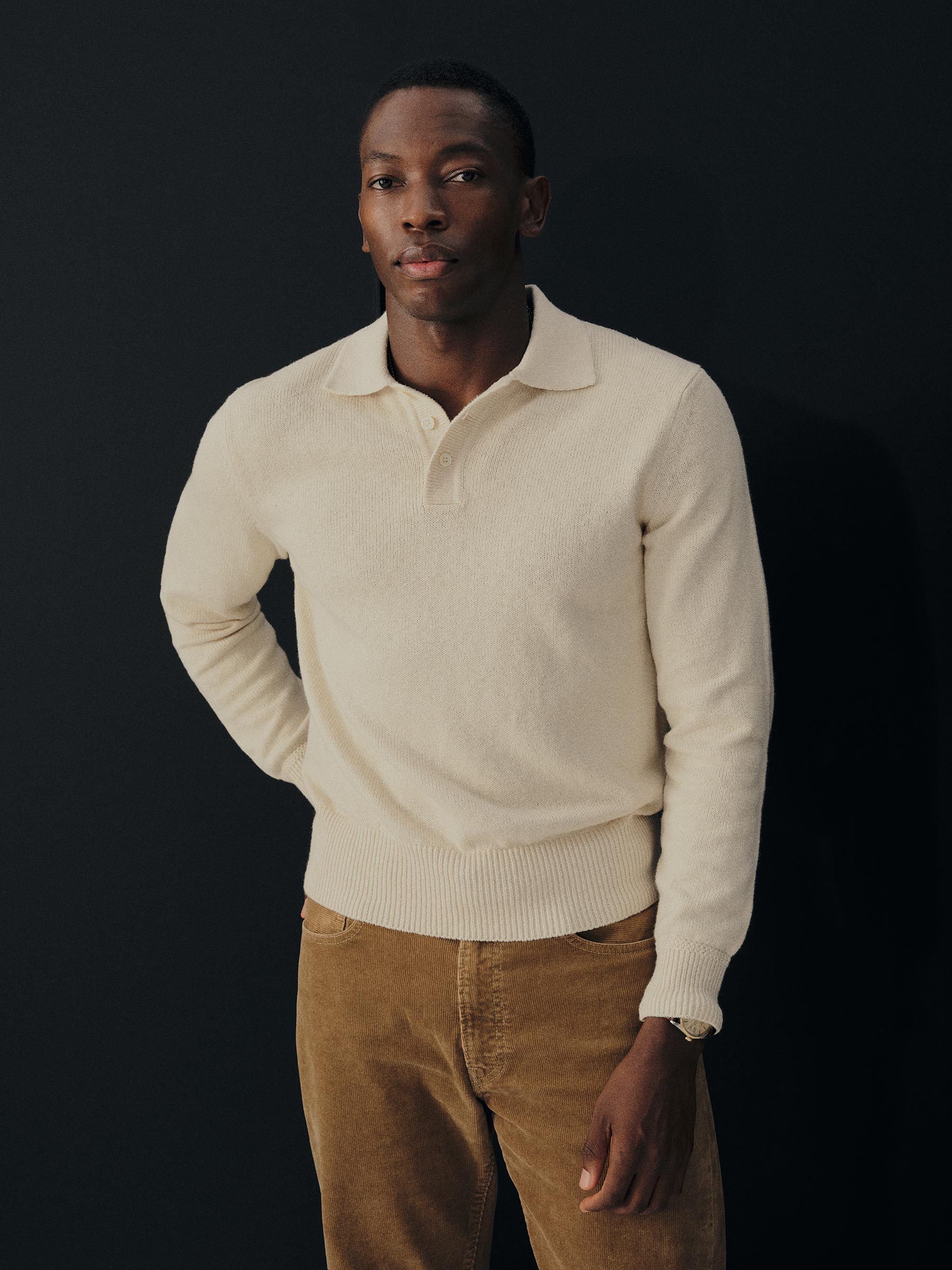 Alternative view of Sand Dollar Seafarer Cotton Rugby Polo