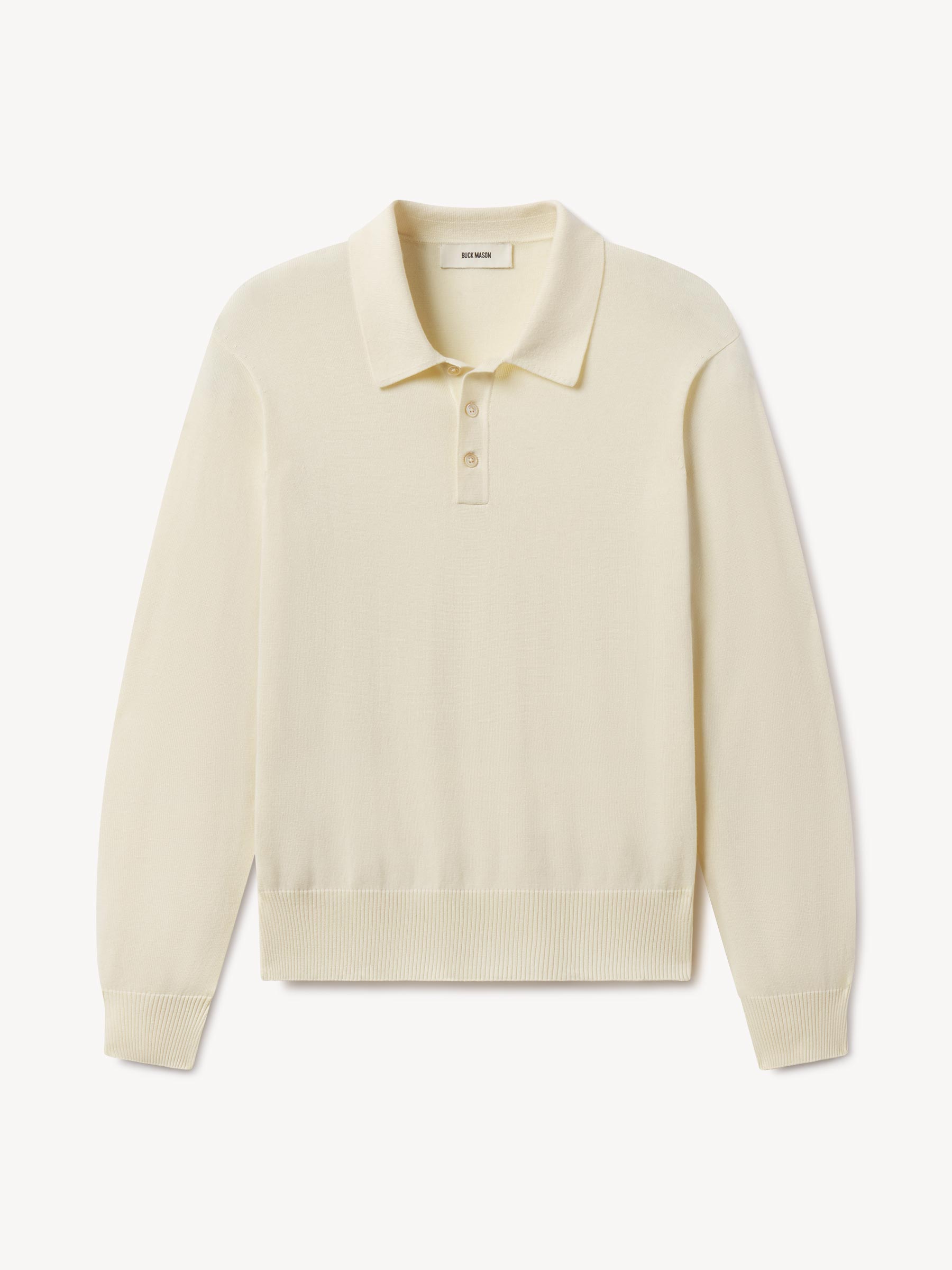 Natural Como Cashmere L/S Polo