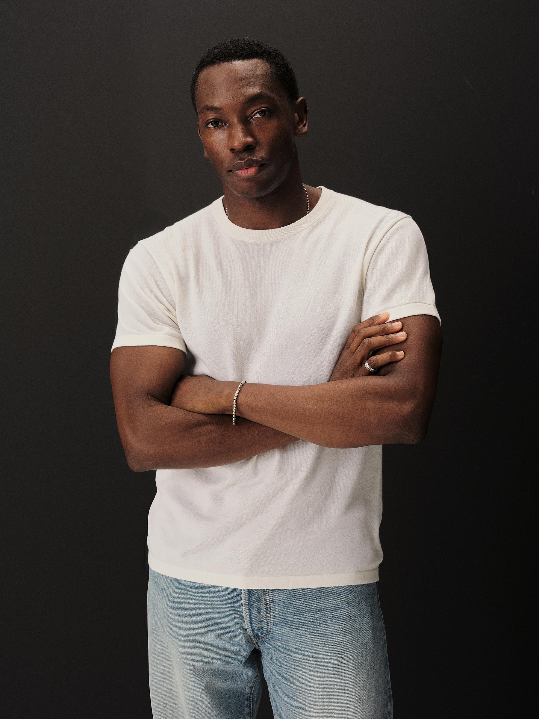 Alternative view of White Como Cashmere Crew