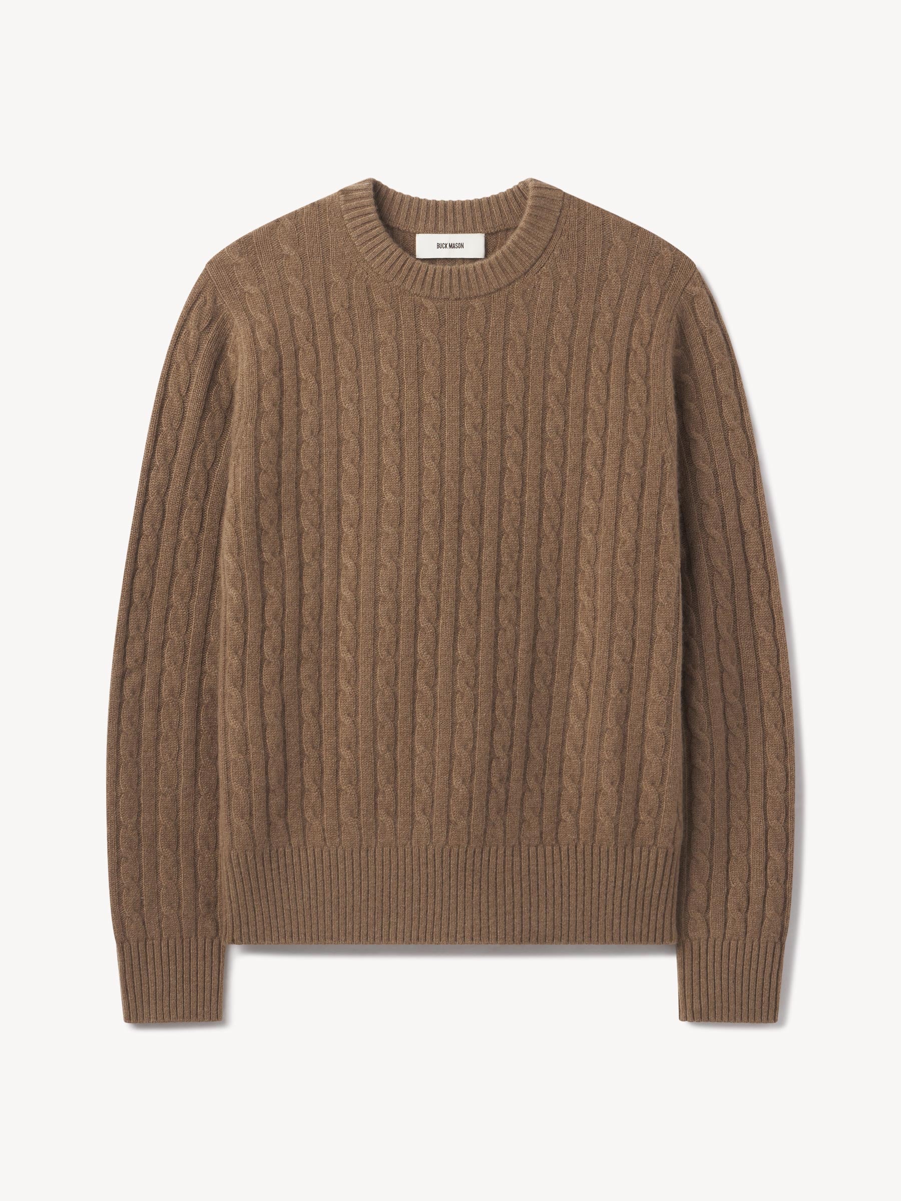 Oak Gall California Cashmere Cable Crew