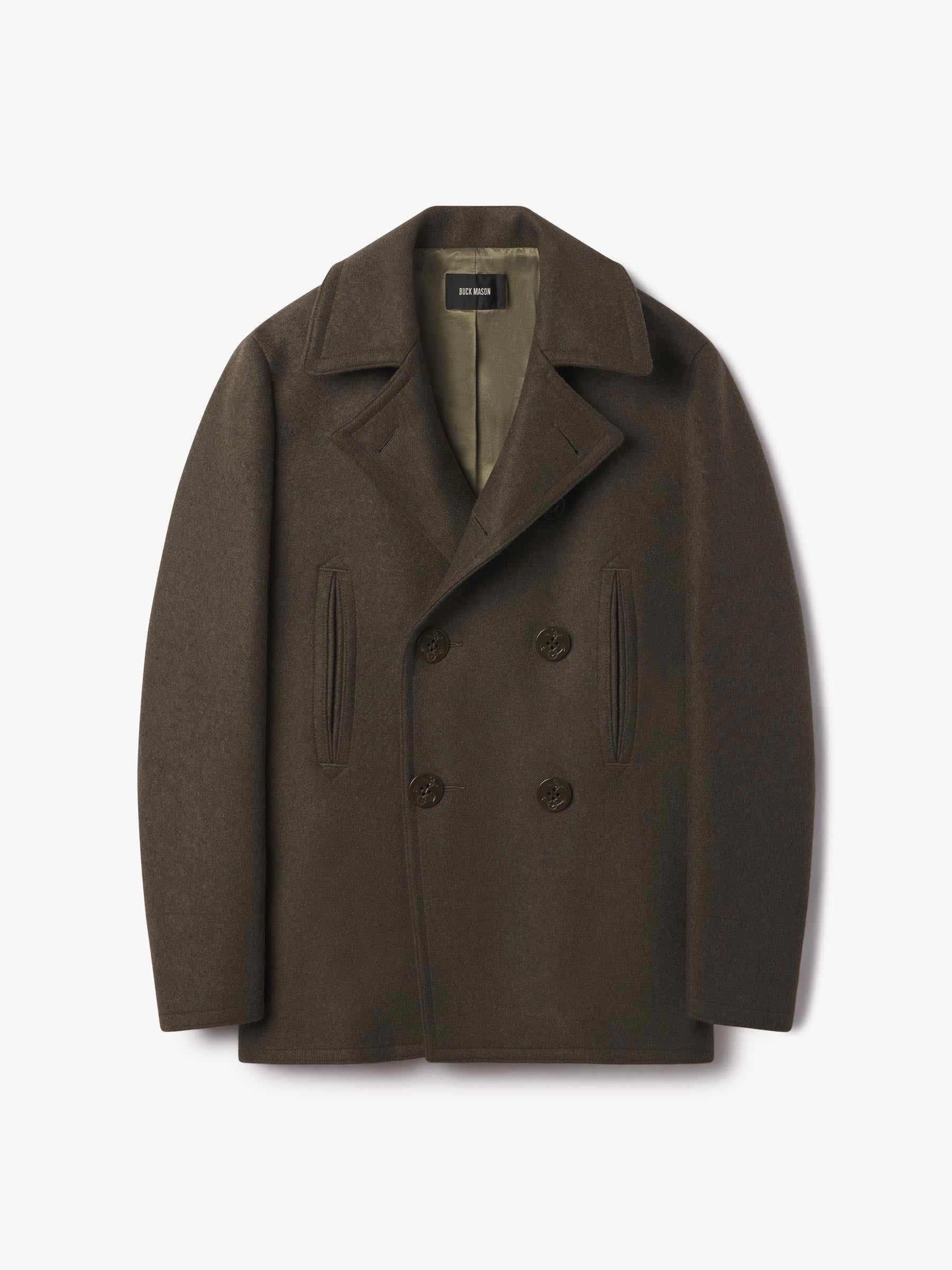 Heather Moss Italian Melton Admiral Peacoat