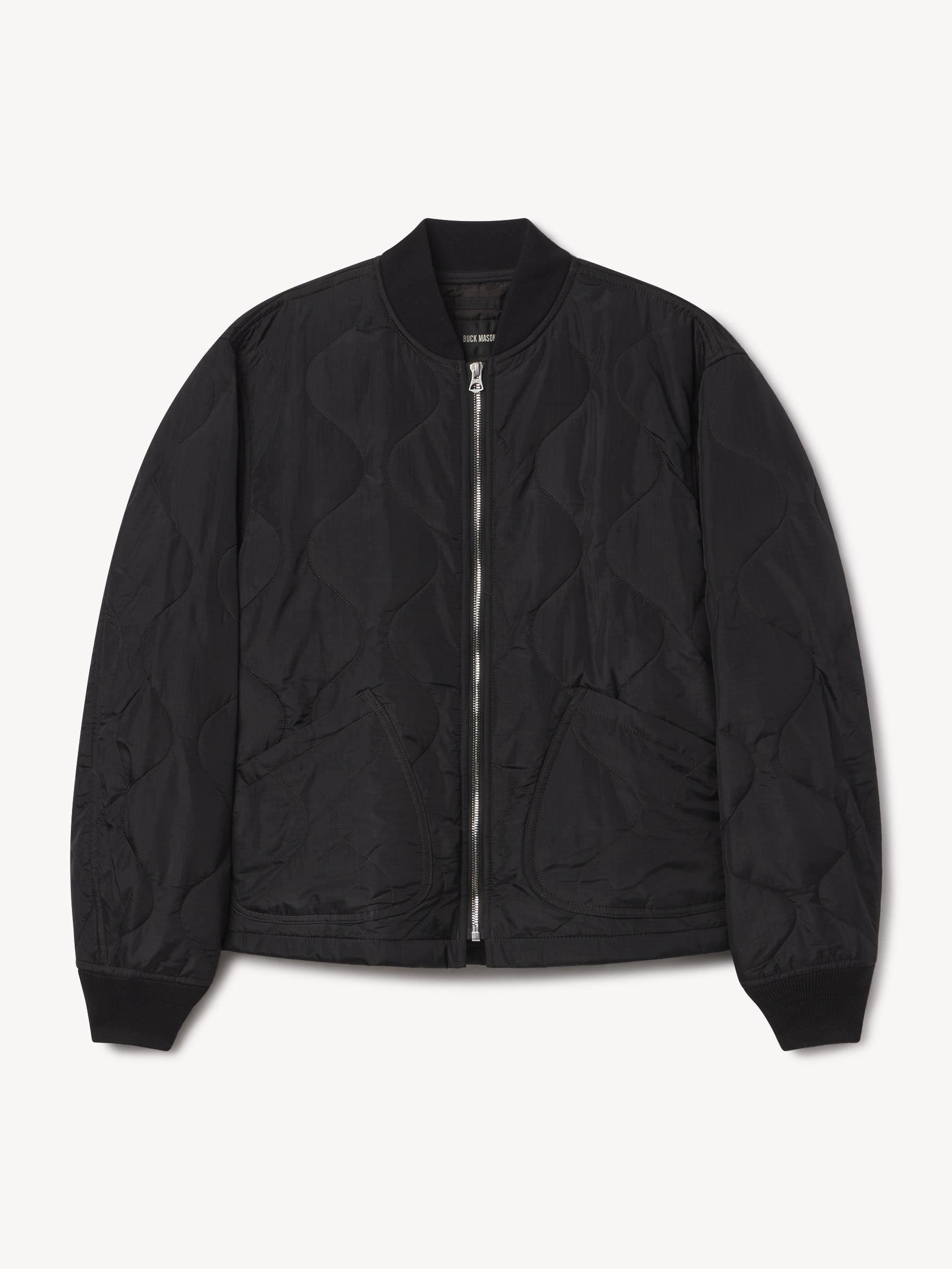 Black Airlight Ripstop Bomber Jacket