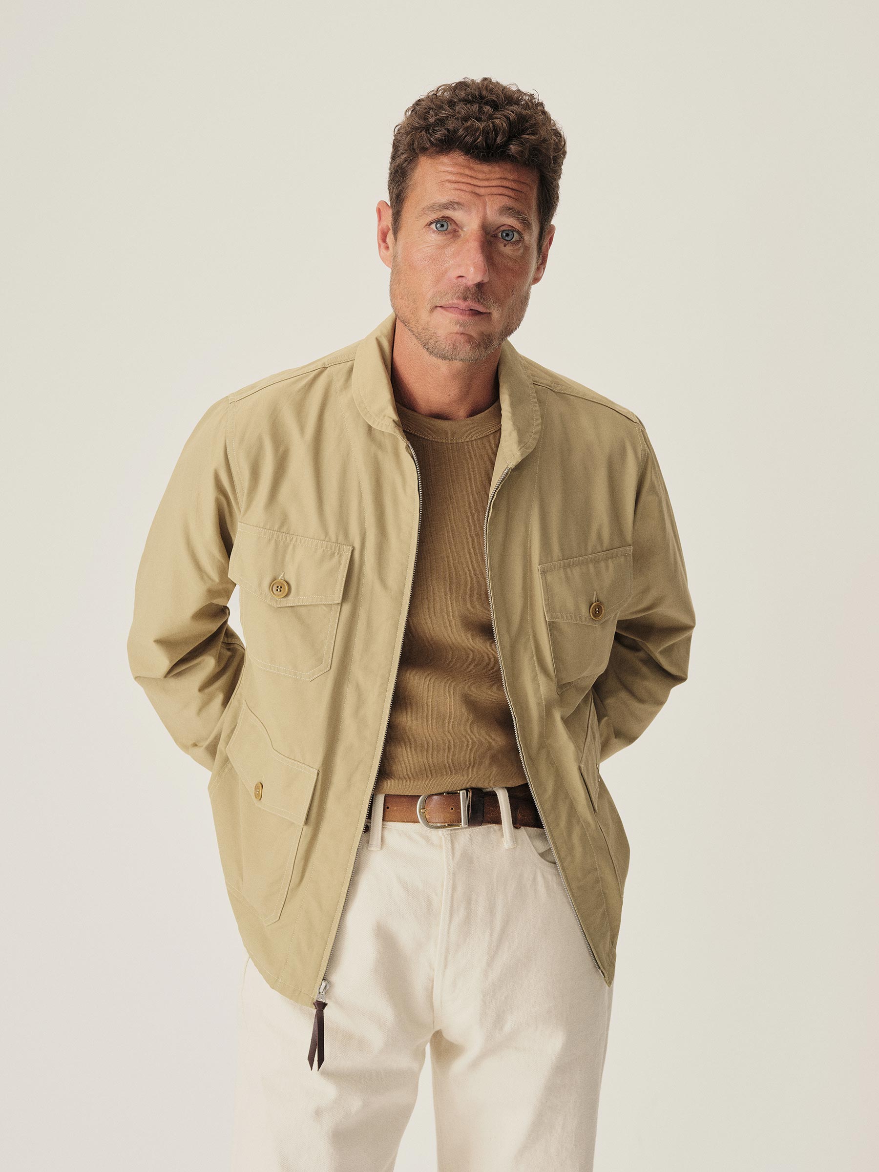 Alternative view of Flight Khaki Breakwater Flyers Jacket
