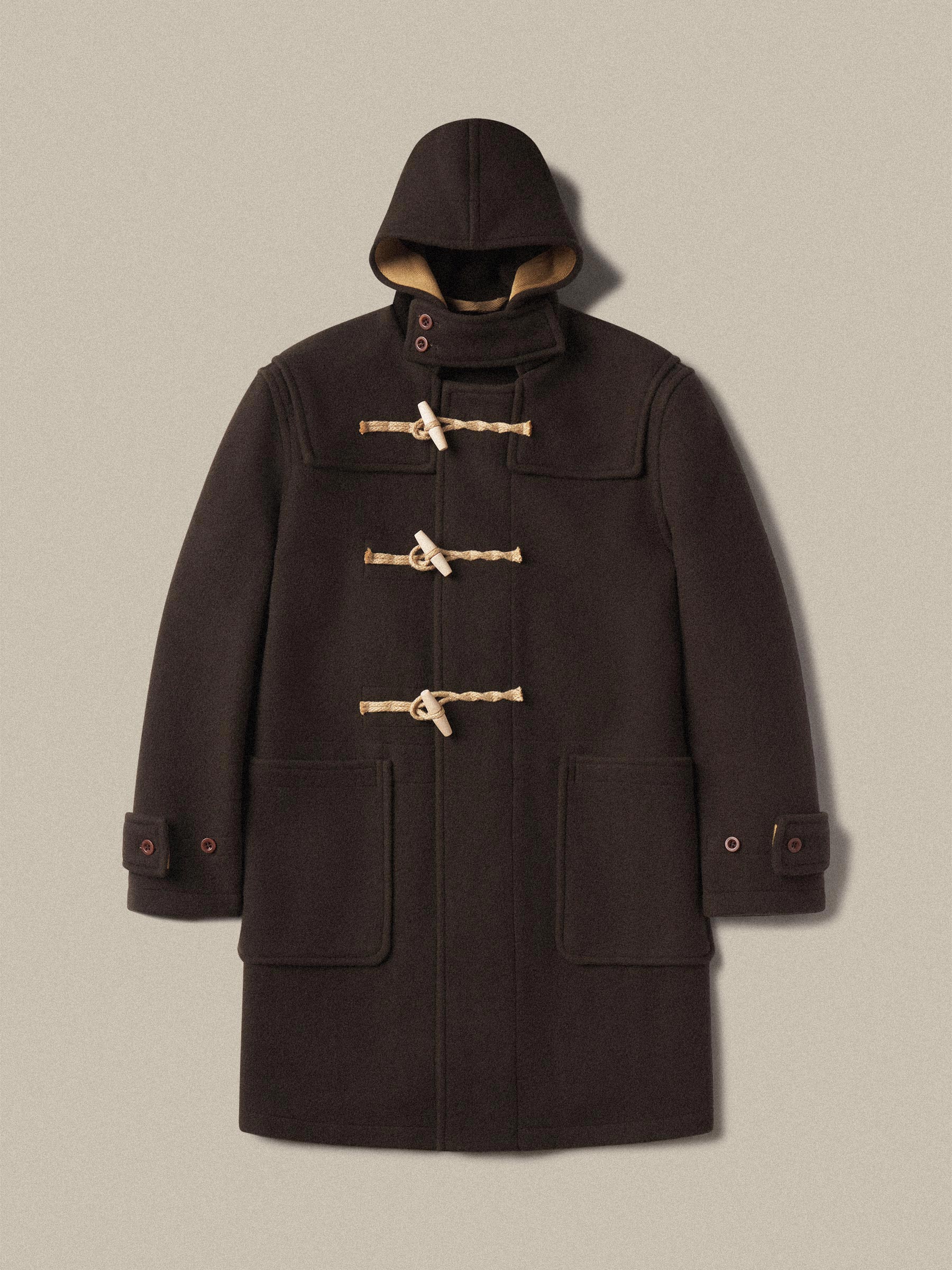 J.Press × Buck Mason Tobacco Gloverall Monty Duffle Coat