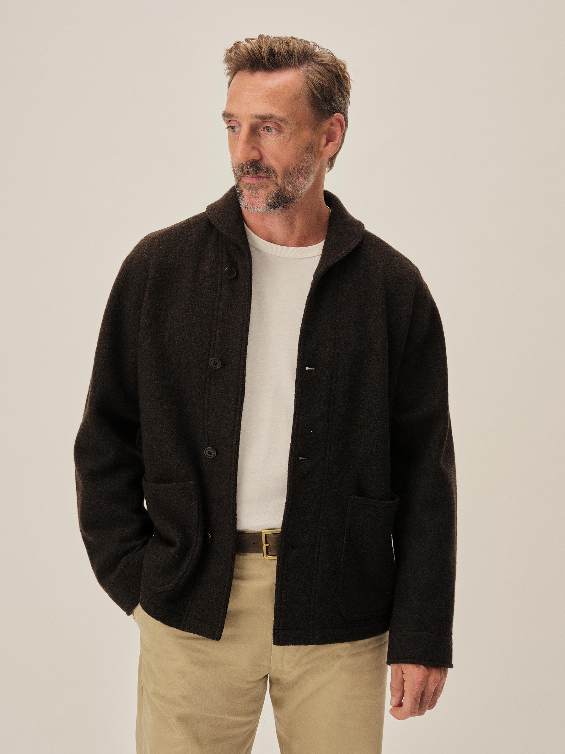 Deep Root Felted Shawl Coat