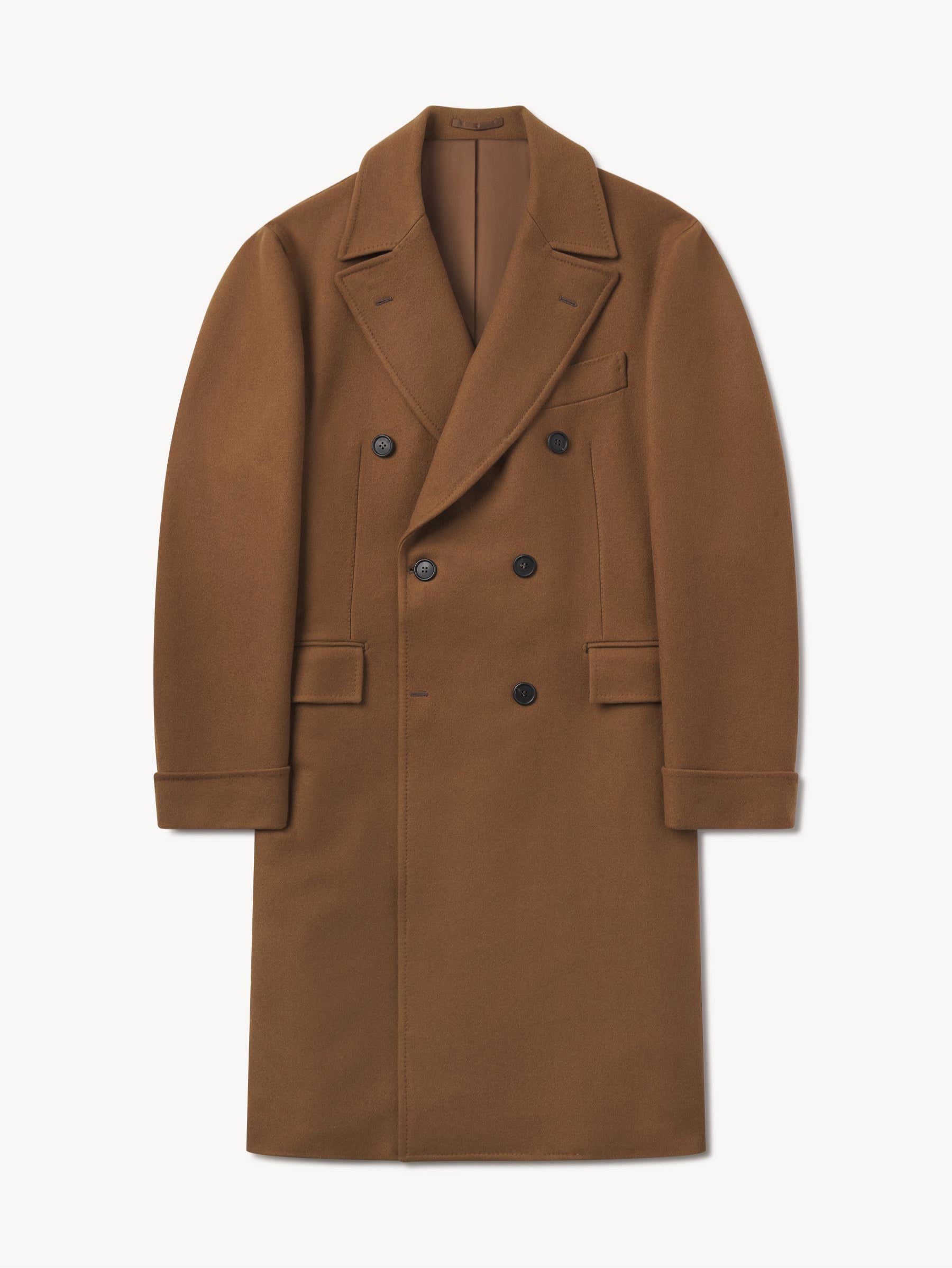 Camel J. Mueser X Buck Mason Camelhair Riviera Polo Coat