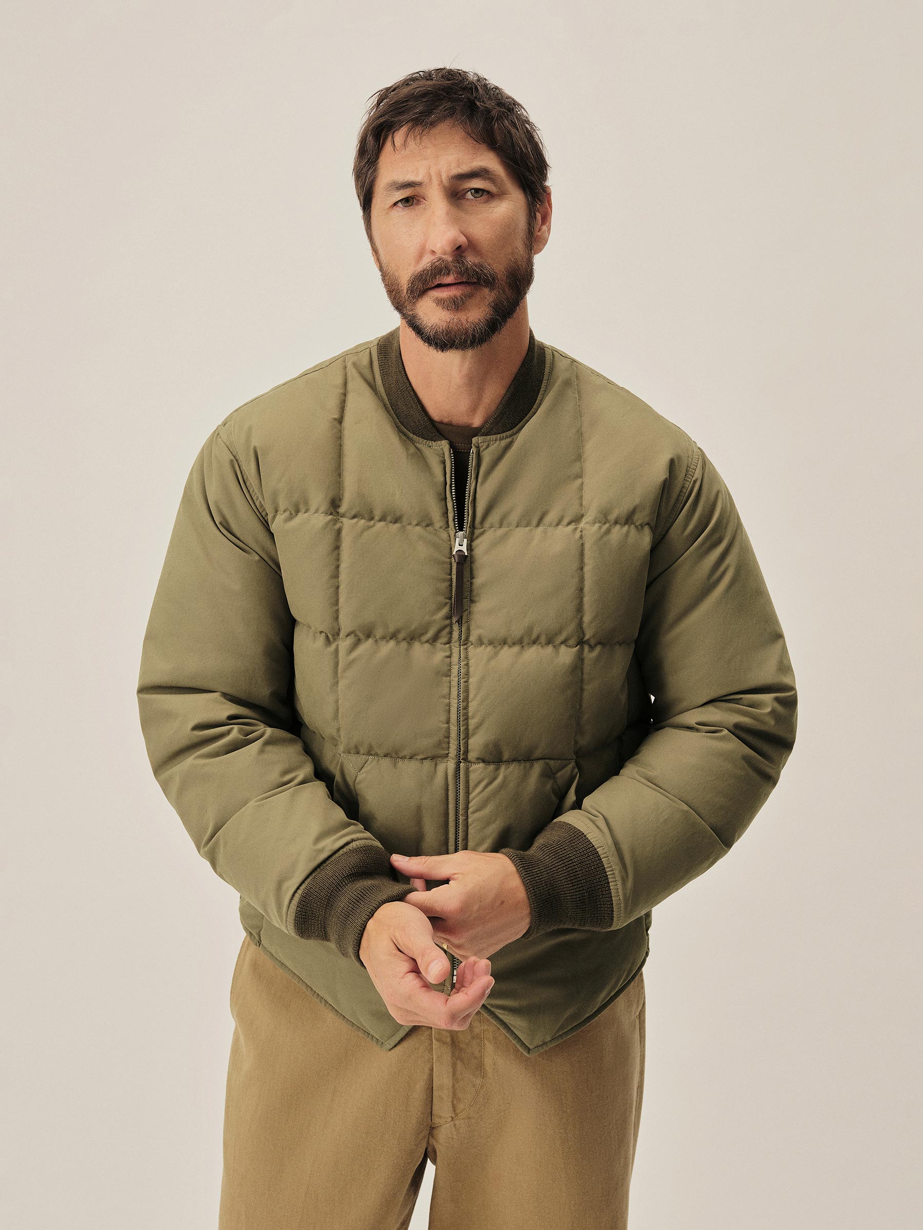 Alternative view of Expedition Olive Thundercloud Quilted Bomber Jacket