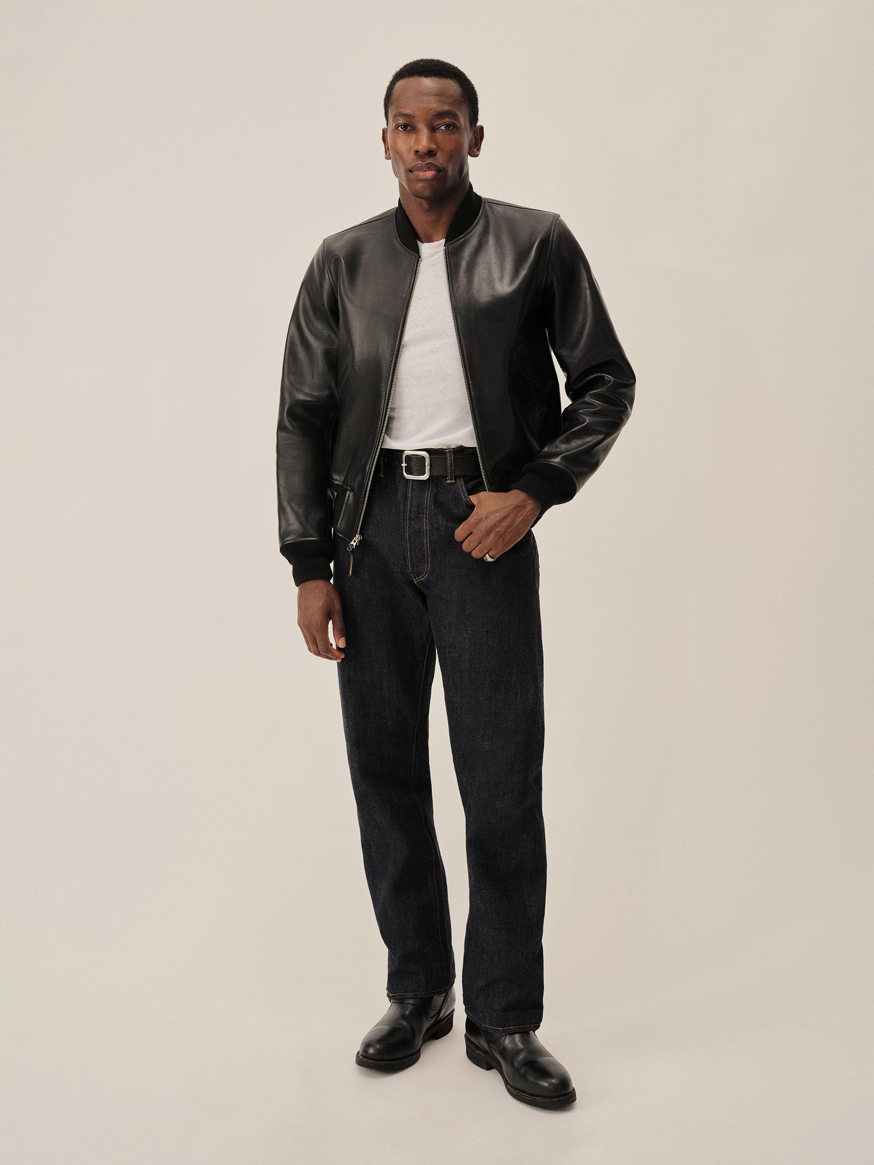 Alternative view of Black Bruiser Bomber Jacket