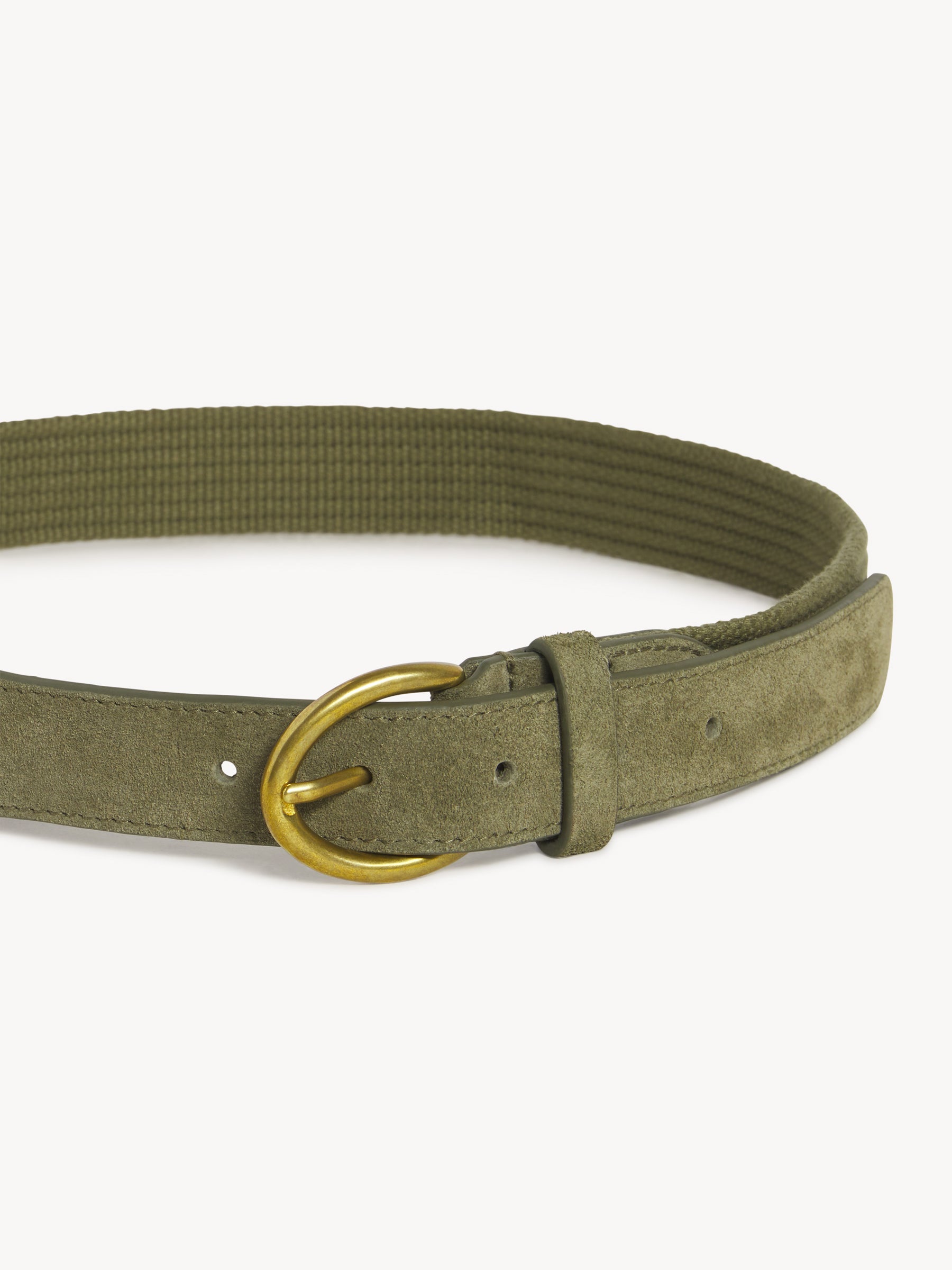 Alternative view of Olive Cotton Surcingle Belt
