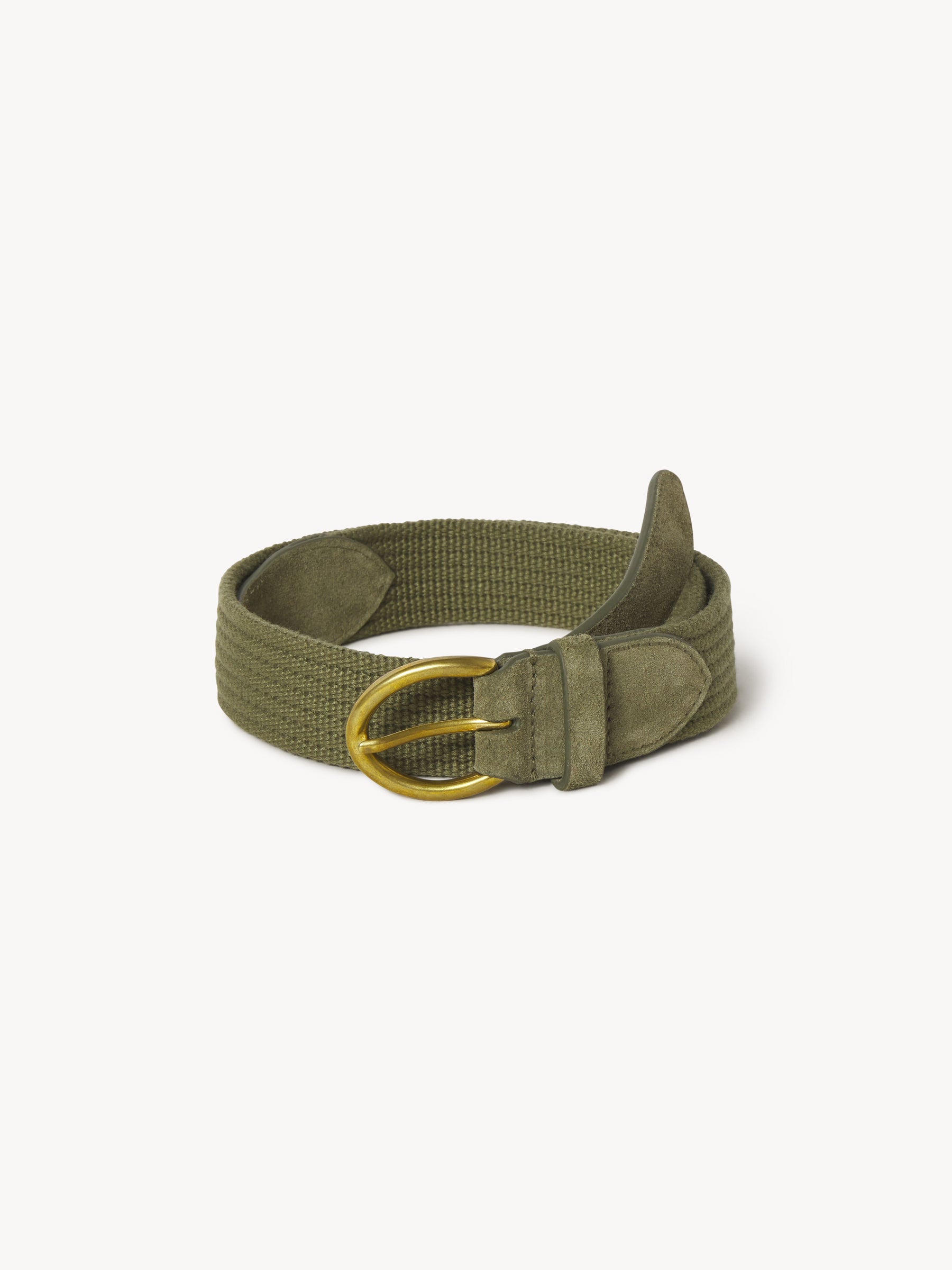 Olive Cotton Surcingle Belt