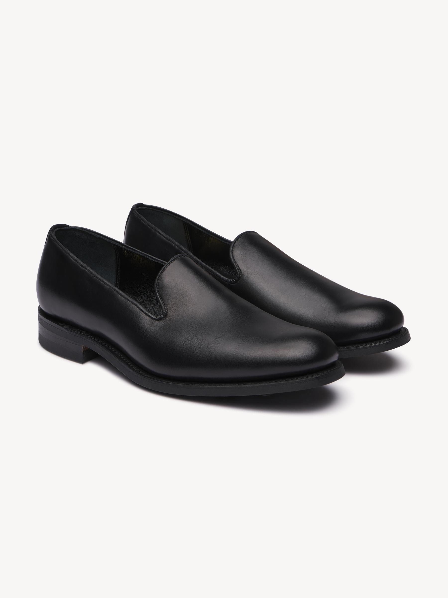 Black Sanders x Buck Mason Leather Wholecut Loafer