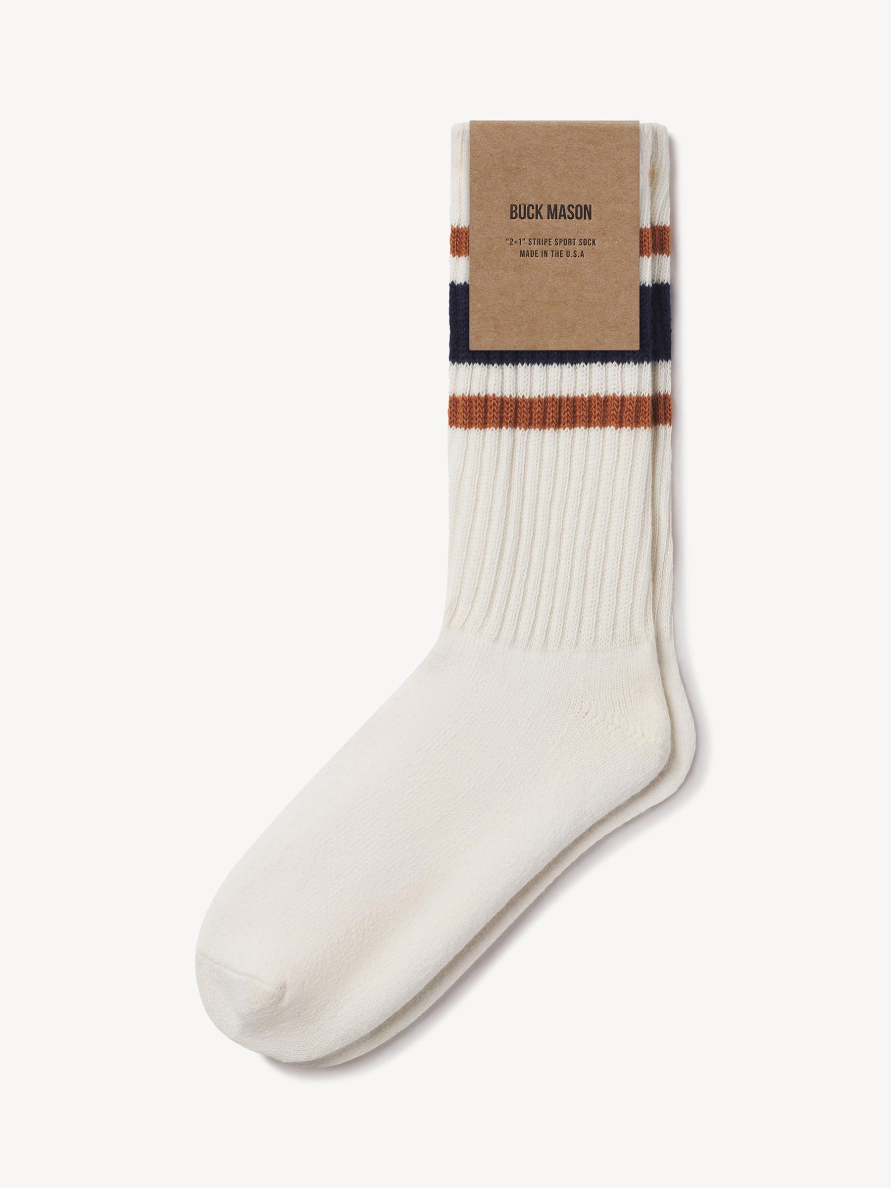 Alternative view of Rust/Navy Sport Stripe Sock
