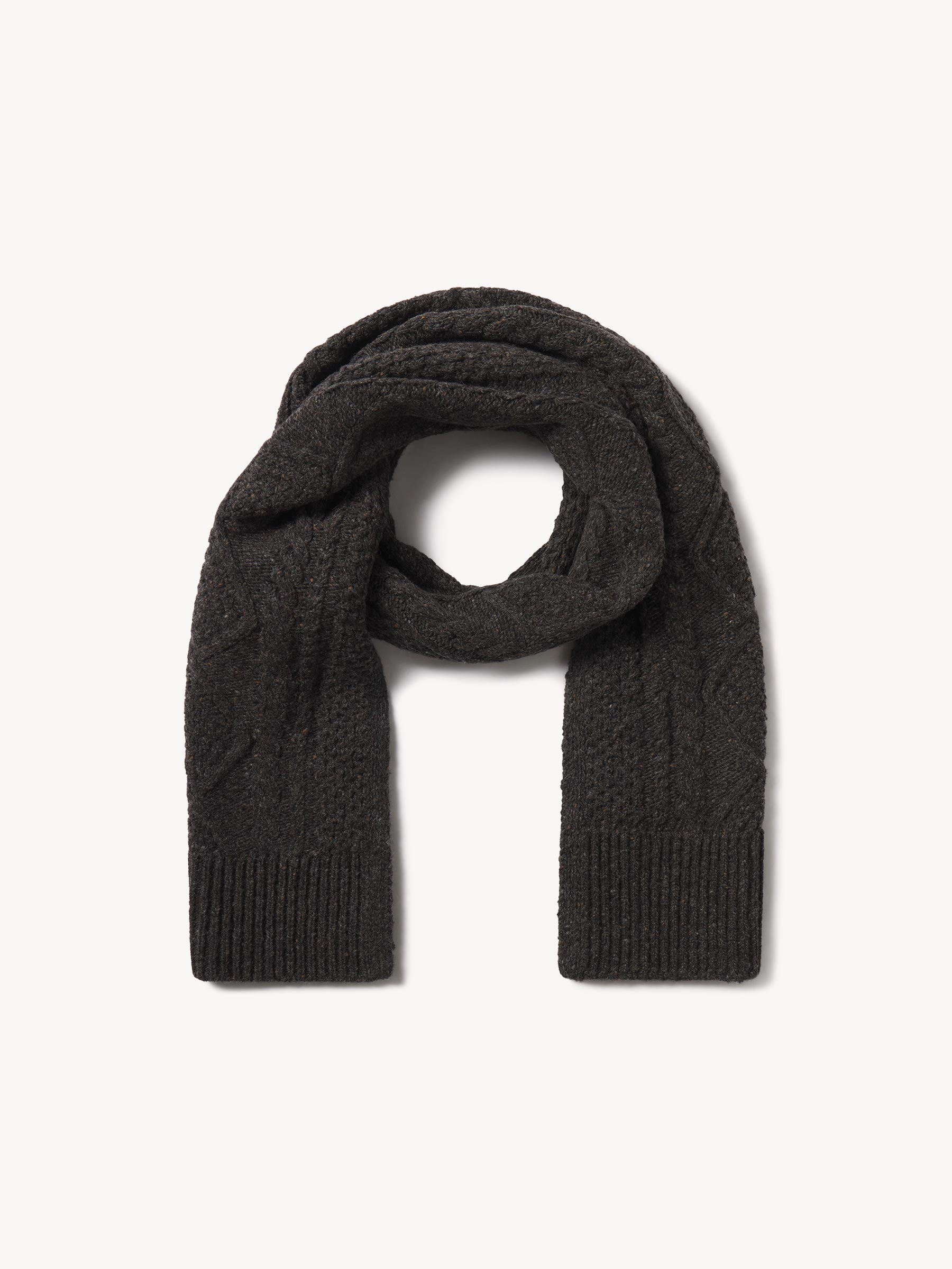 Bed Rock Seastack Wool Tweed Cable Scarf