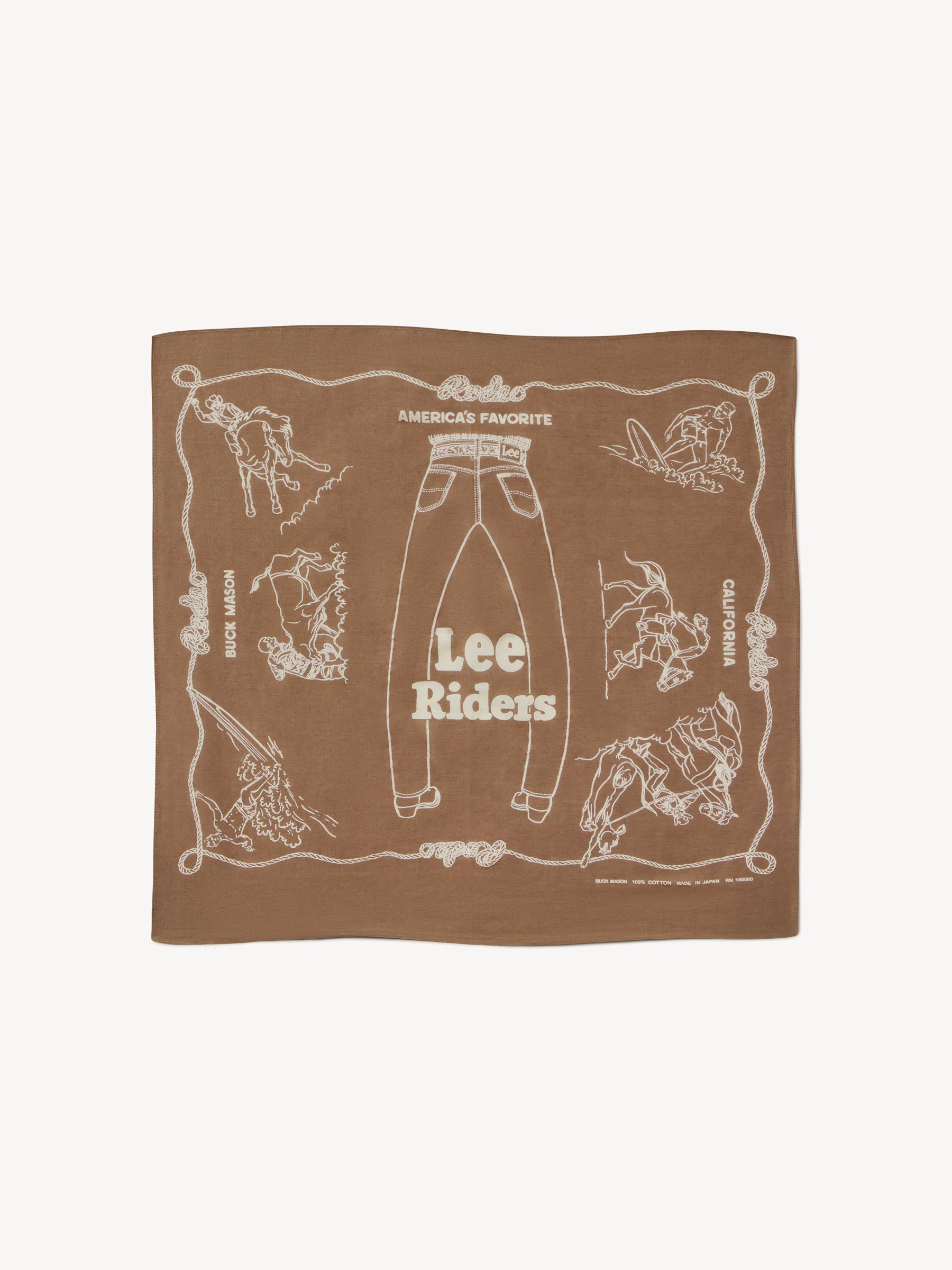 Alternative view of Mocha Lee X Buck Mason Cotton Rider's Bandana