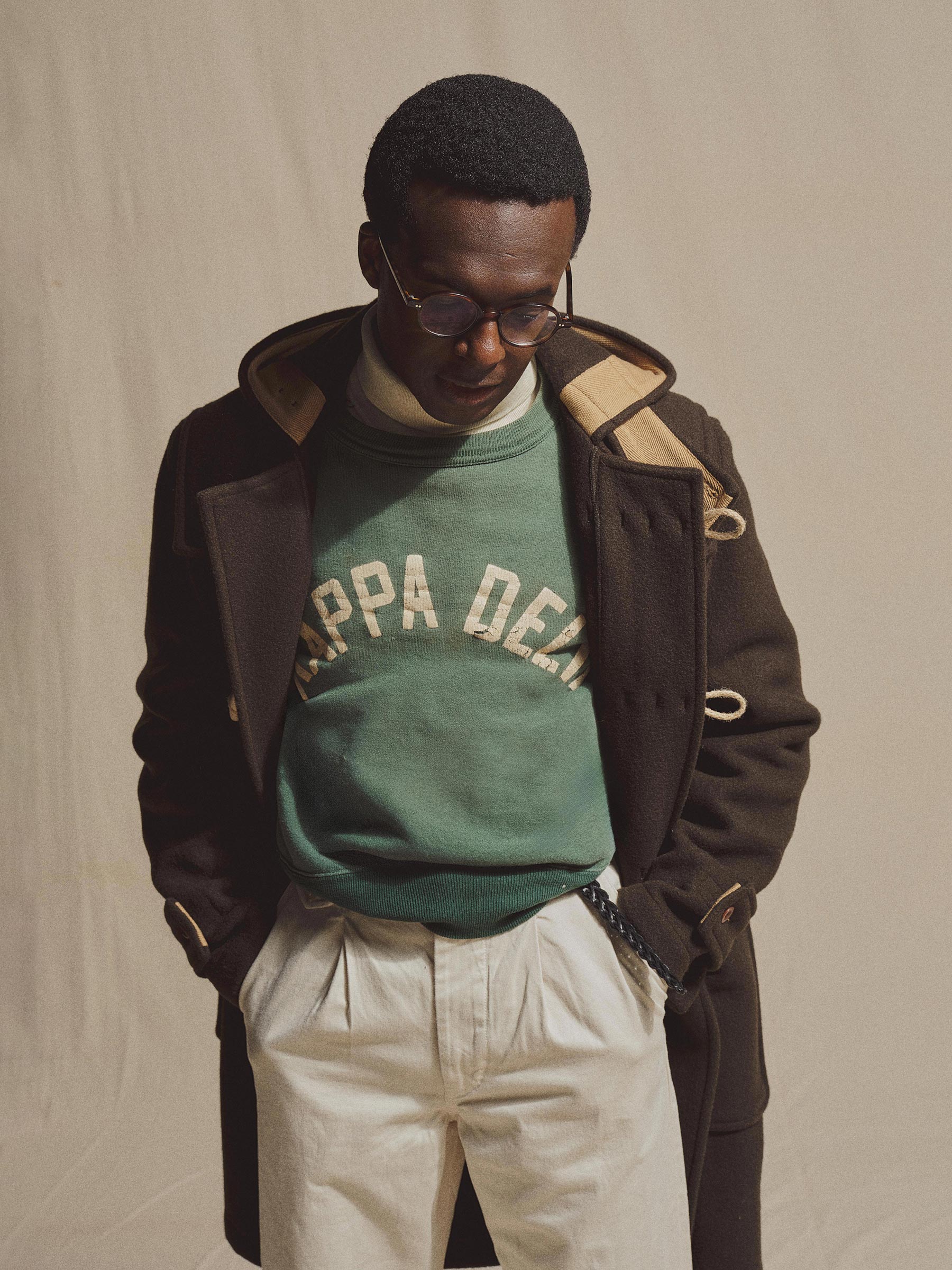 Alternative view of J.Press × Buck Mason Tobacco Gloverall Monty Duffle Coat