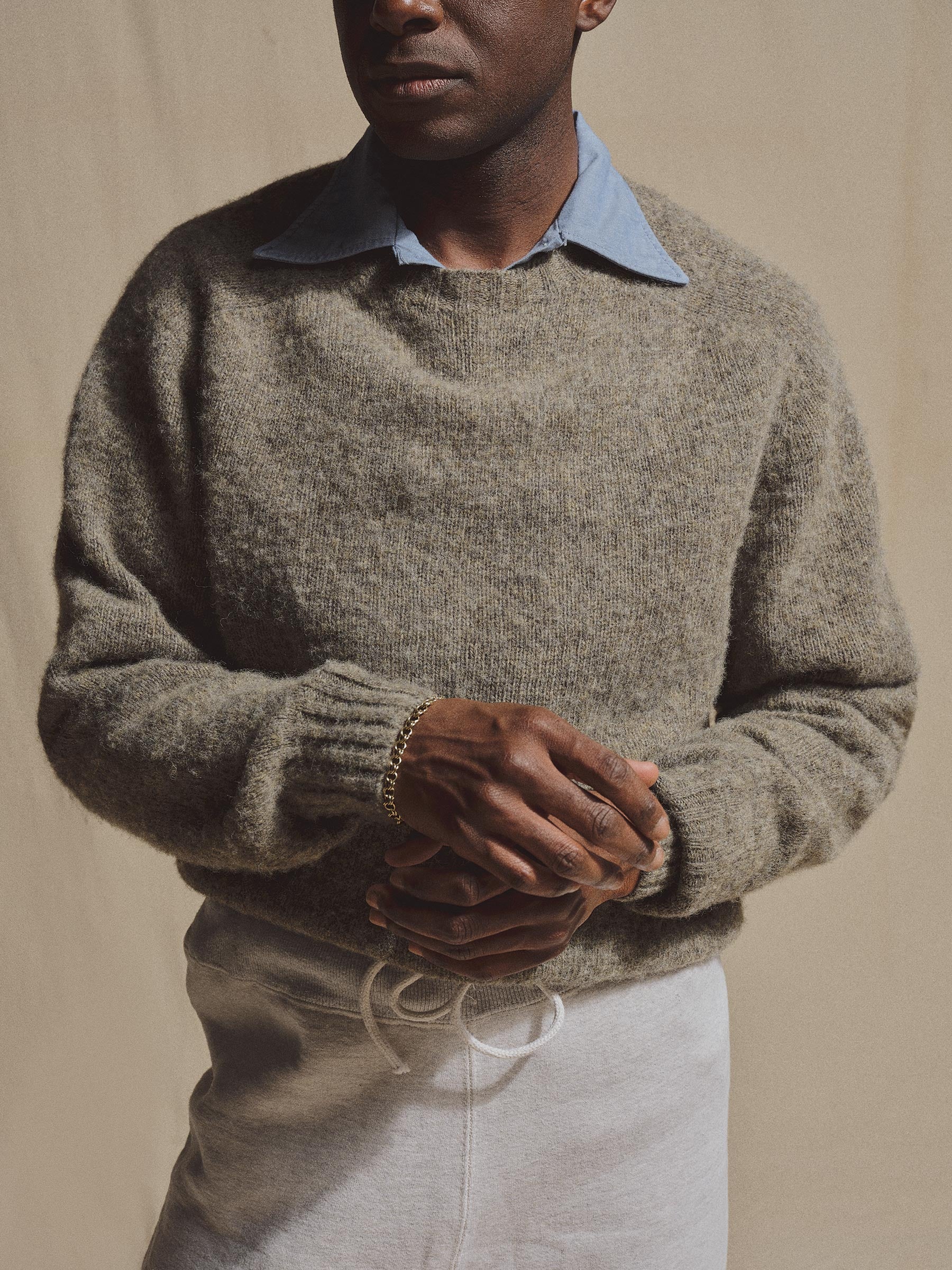 Alternative view of J.Press × Buck Mason Putty Shaggy Dog Sweater