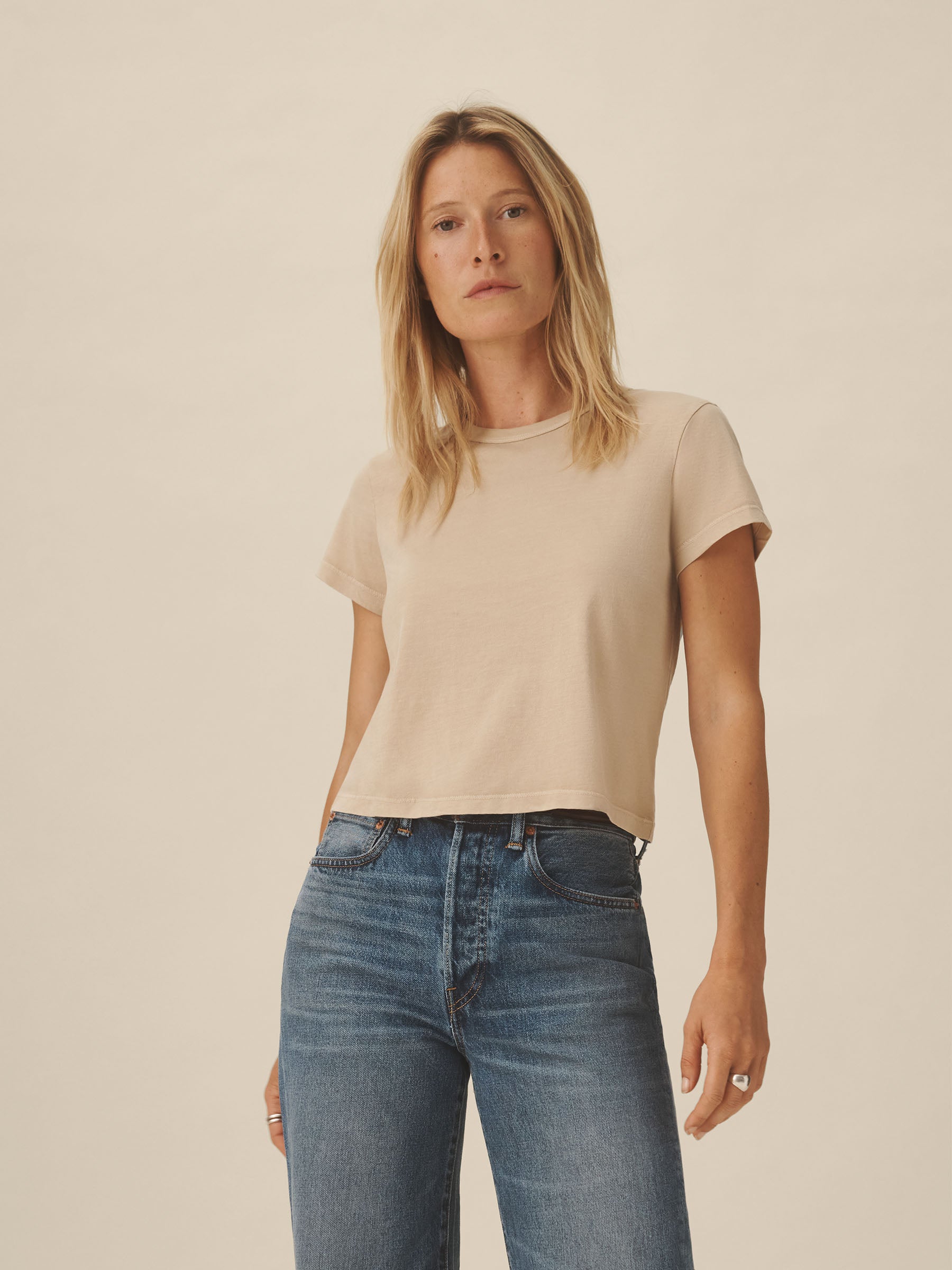 Wicker Pima Boxy Crew