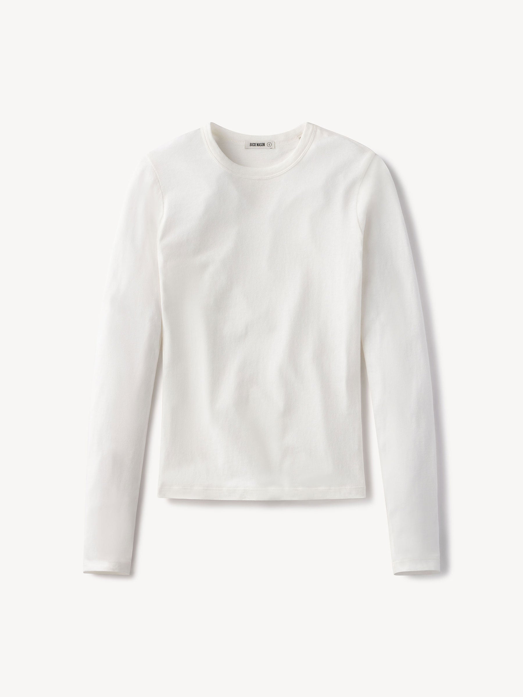 White Cloud Jersey L/S Slim Crew