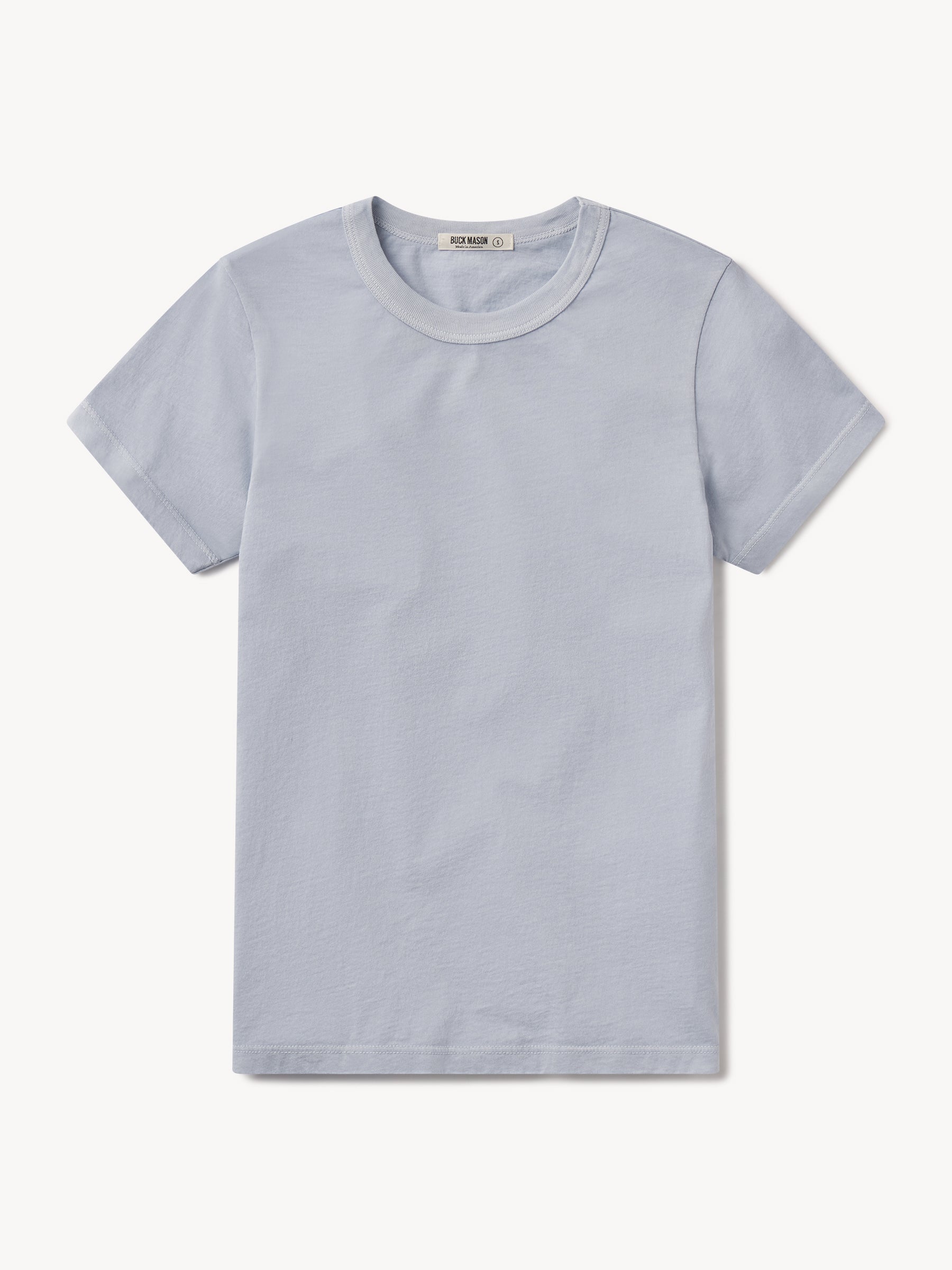 Dusty Blue Venice Wash Pima Slim Crew