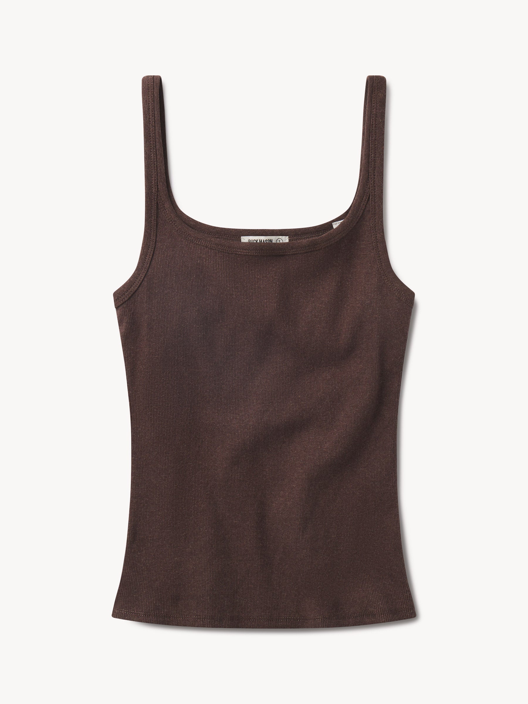 Marled Chestnut Surplus Rib Scoop Neck Tank