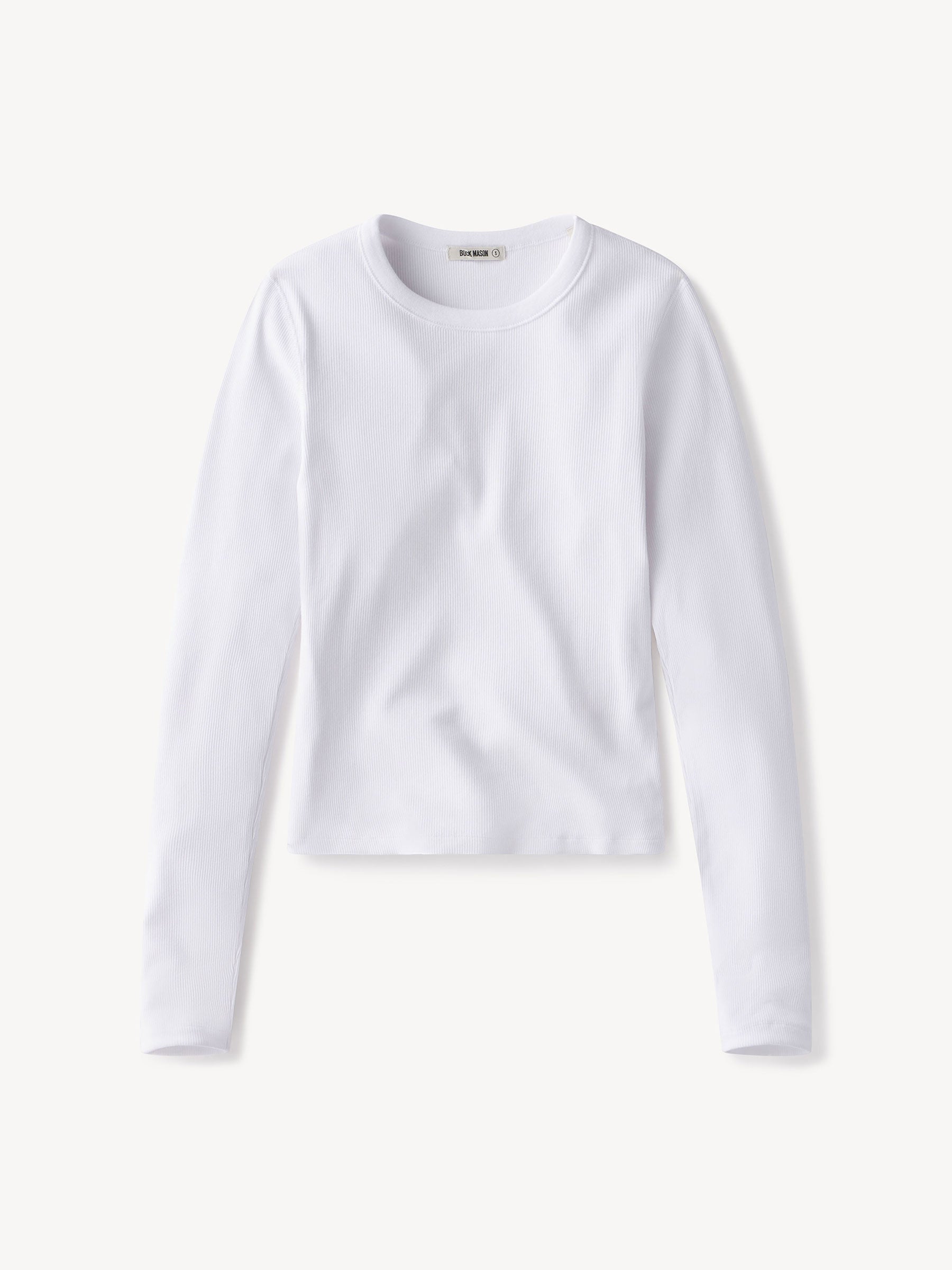 White Surplus Rib L/S Crew