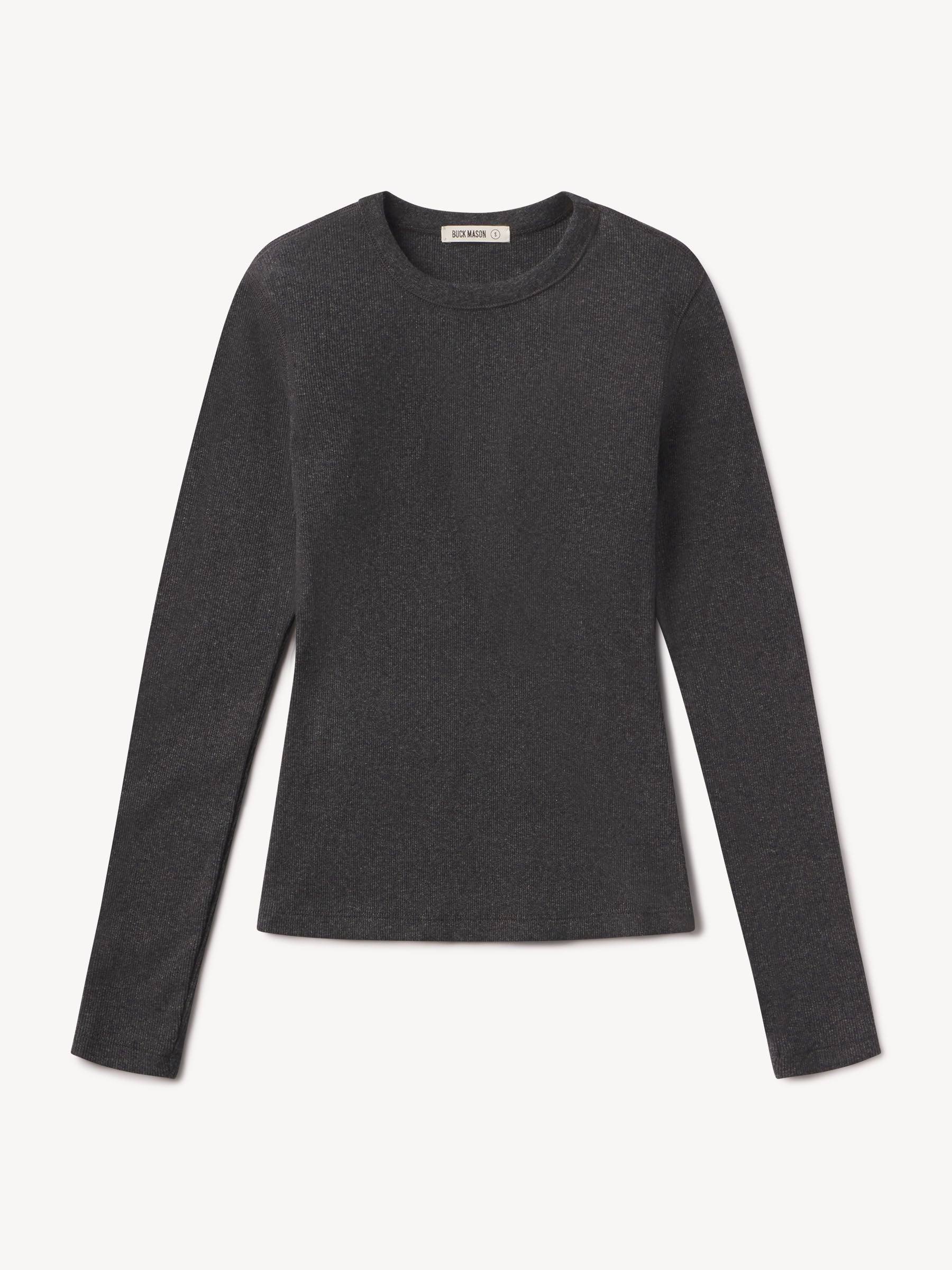 Dark Heather Grey Surplus Rib L/S Crew