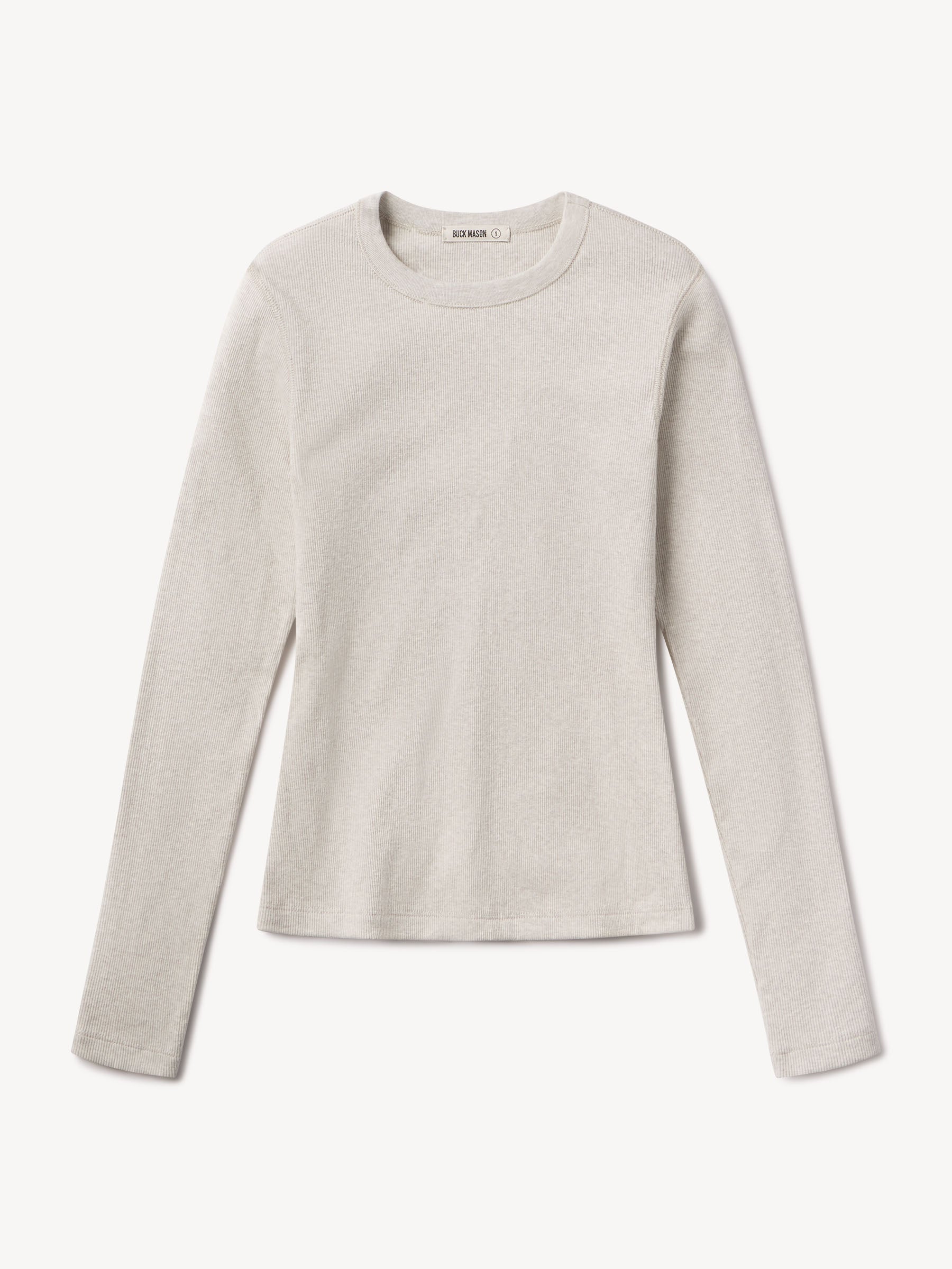 Light Heather Oat Surplus Rib L/S Crew