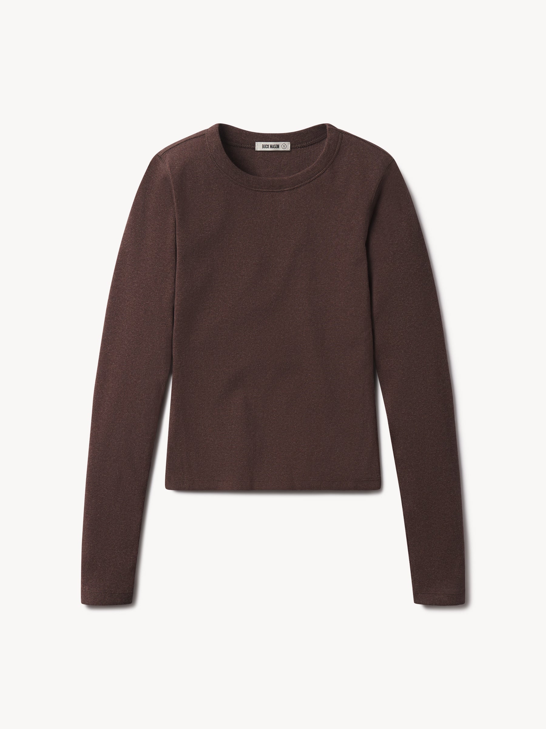 Marled Chestnut Surplus Rib L/S Crew