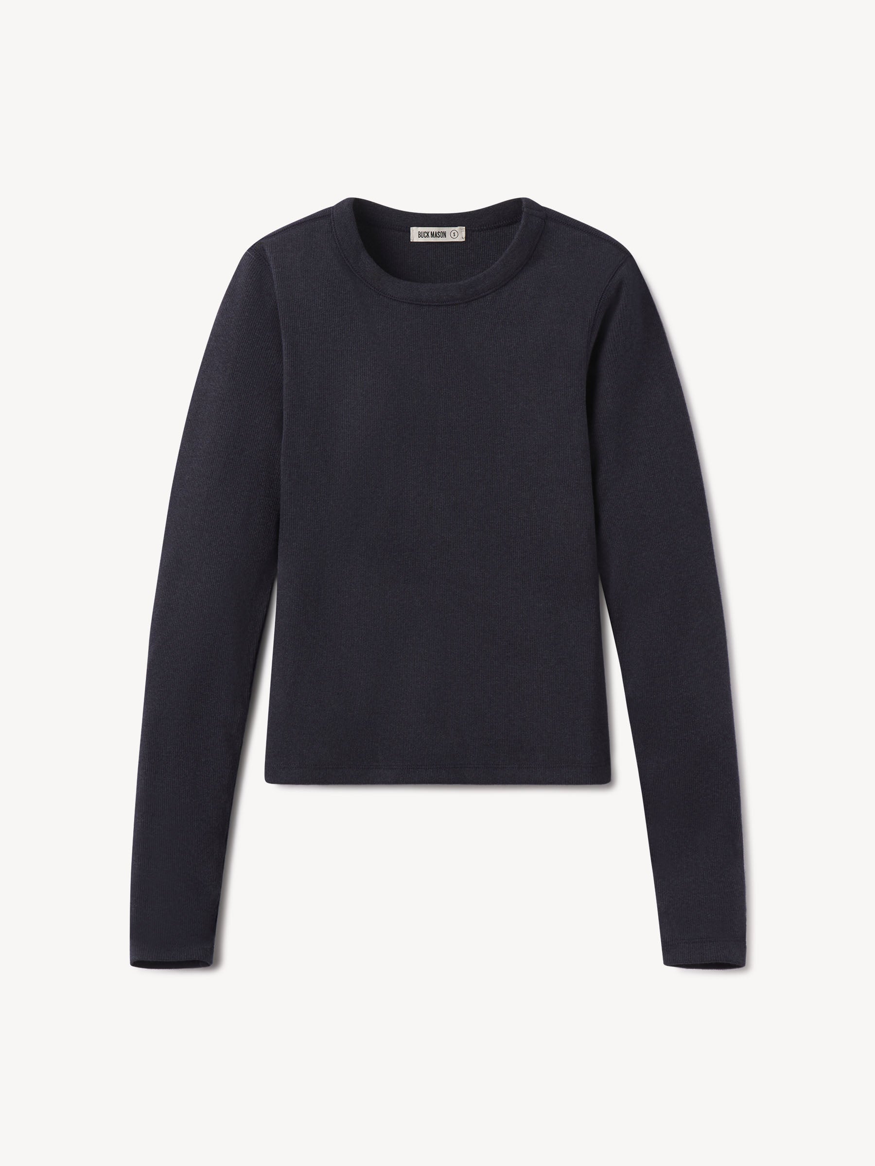 Marled Dark Navy Surplus Rib L/S Crew