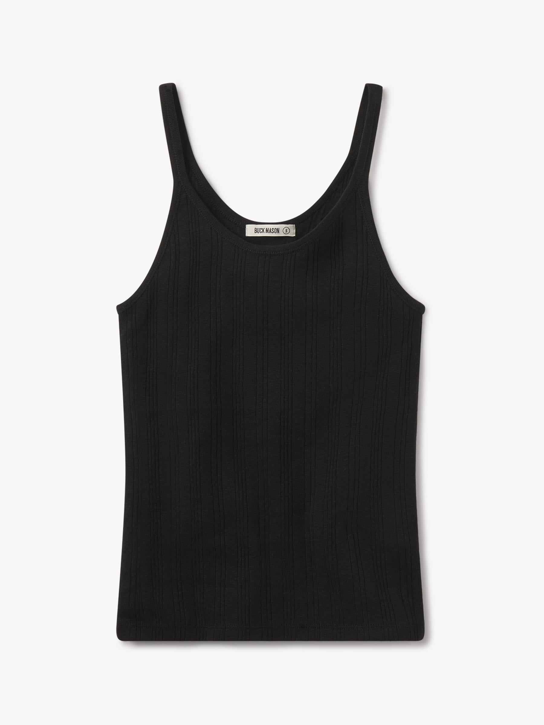 Black Heirloom Rib Base Tank