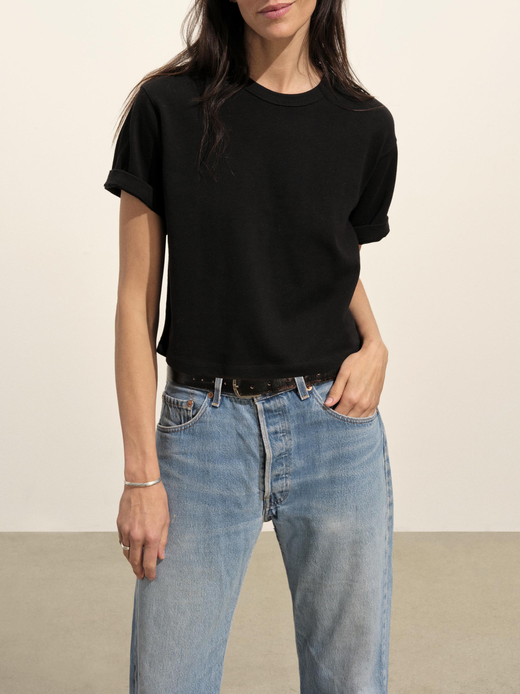 Alternative view of Black Field-Spec Boyfriend Crop Tee